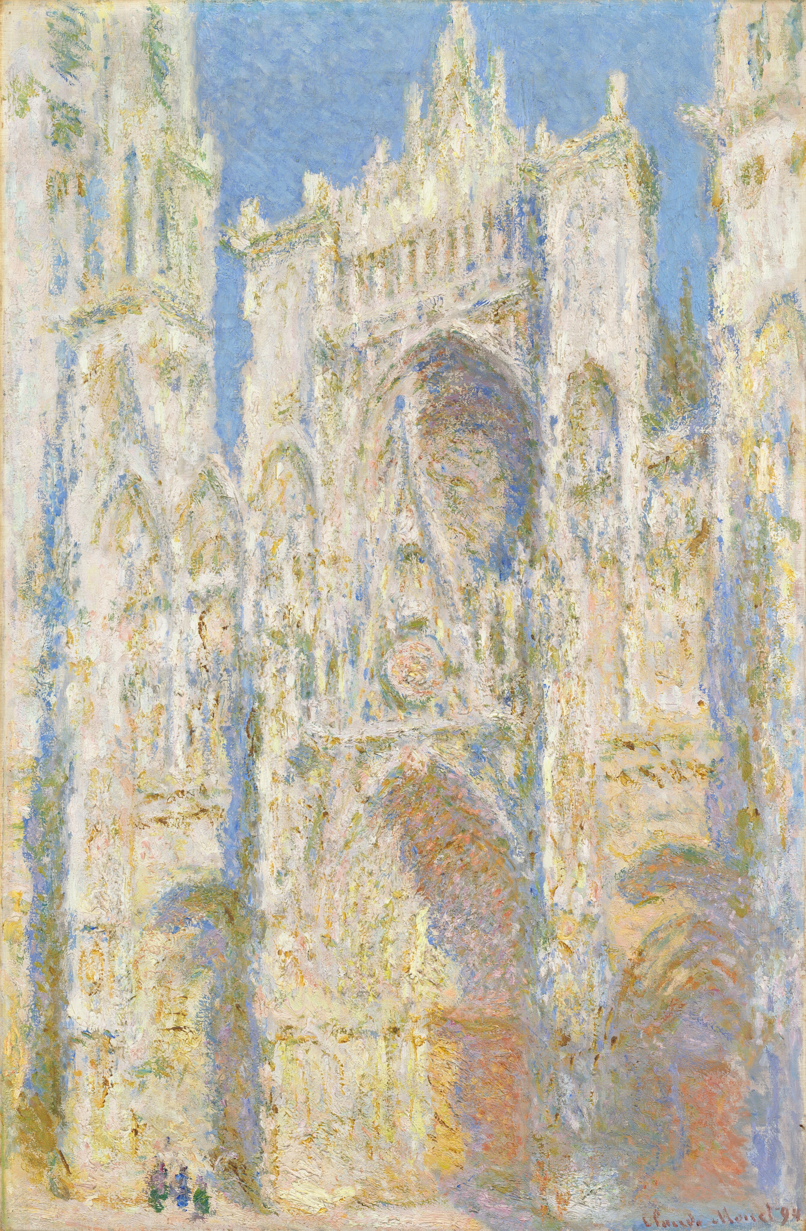 Rouen Cathedral, West Façade, Sunlight by Claude Monet