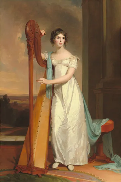 Lady with a Harp: Eliza Ridgely by Thomas Sully