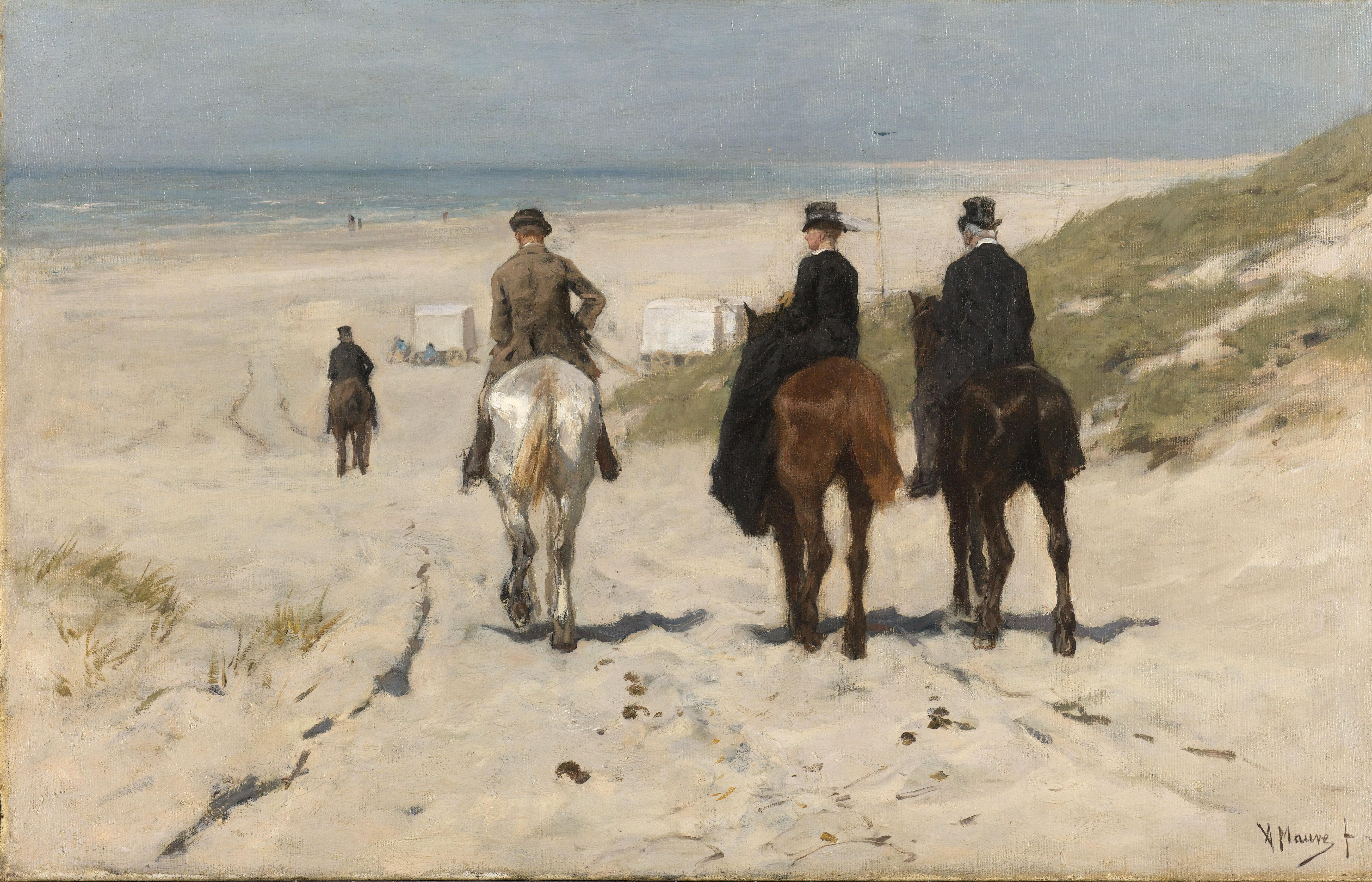 Morning Ride along the Beach by Anton Mauve