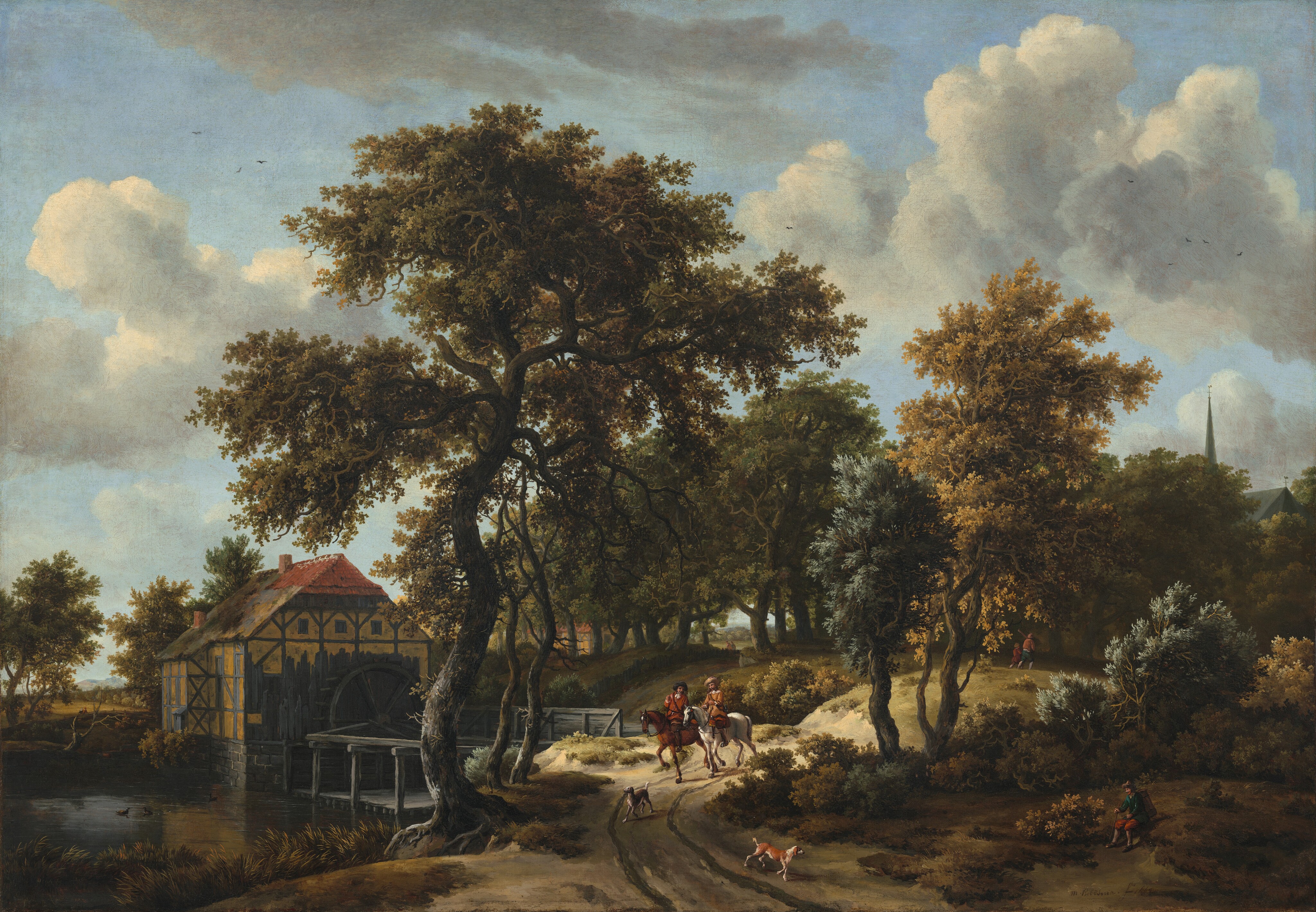 The Travelers by Meindert Hobbema