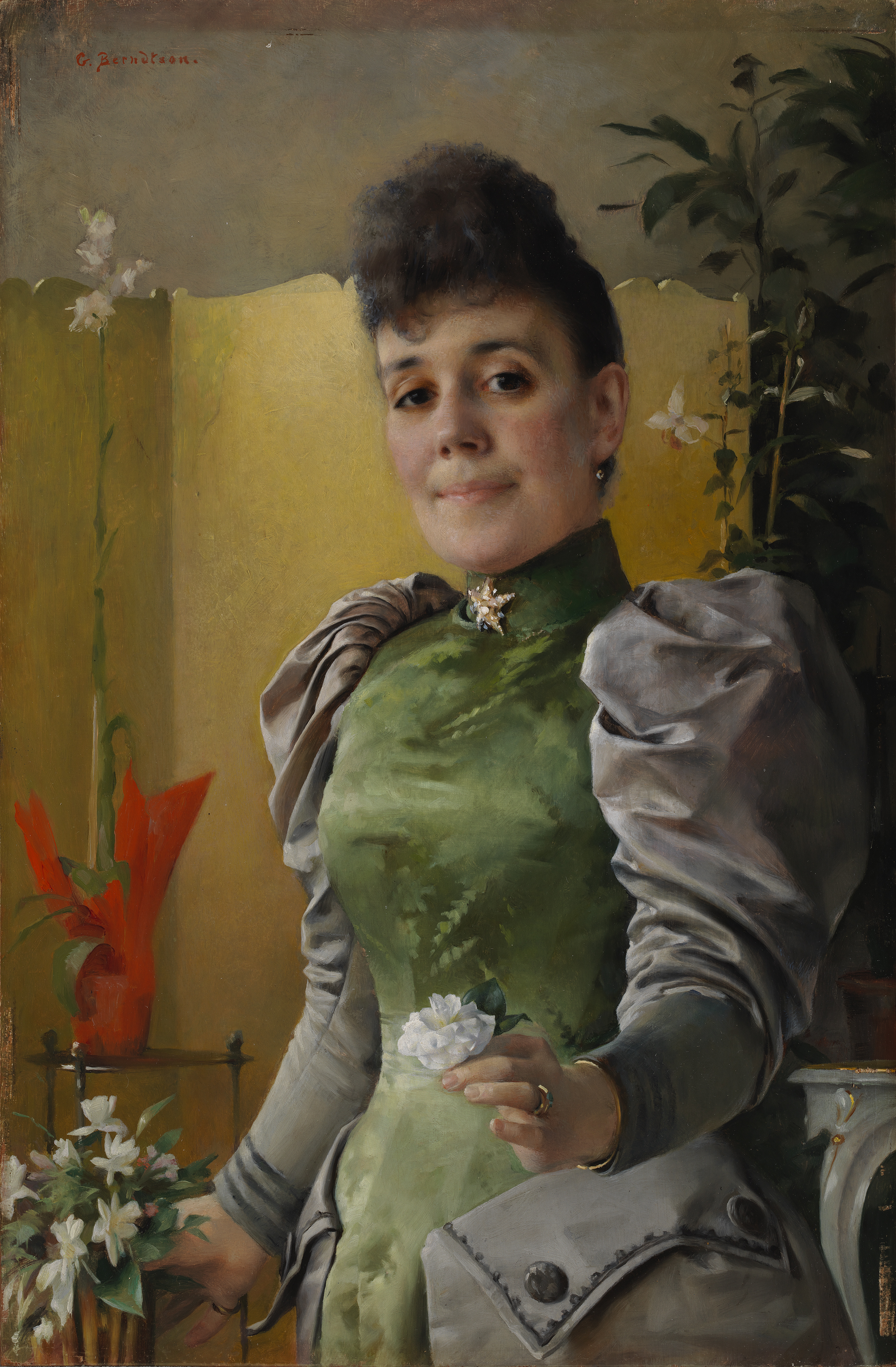 Portrait Mrs Maria von Wahlberg (née Sinebrychoff) by Gunnar Berndtson