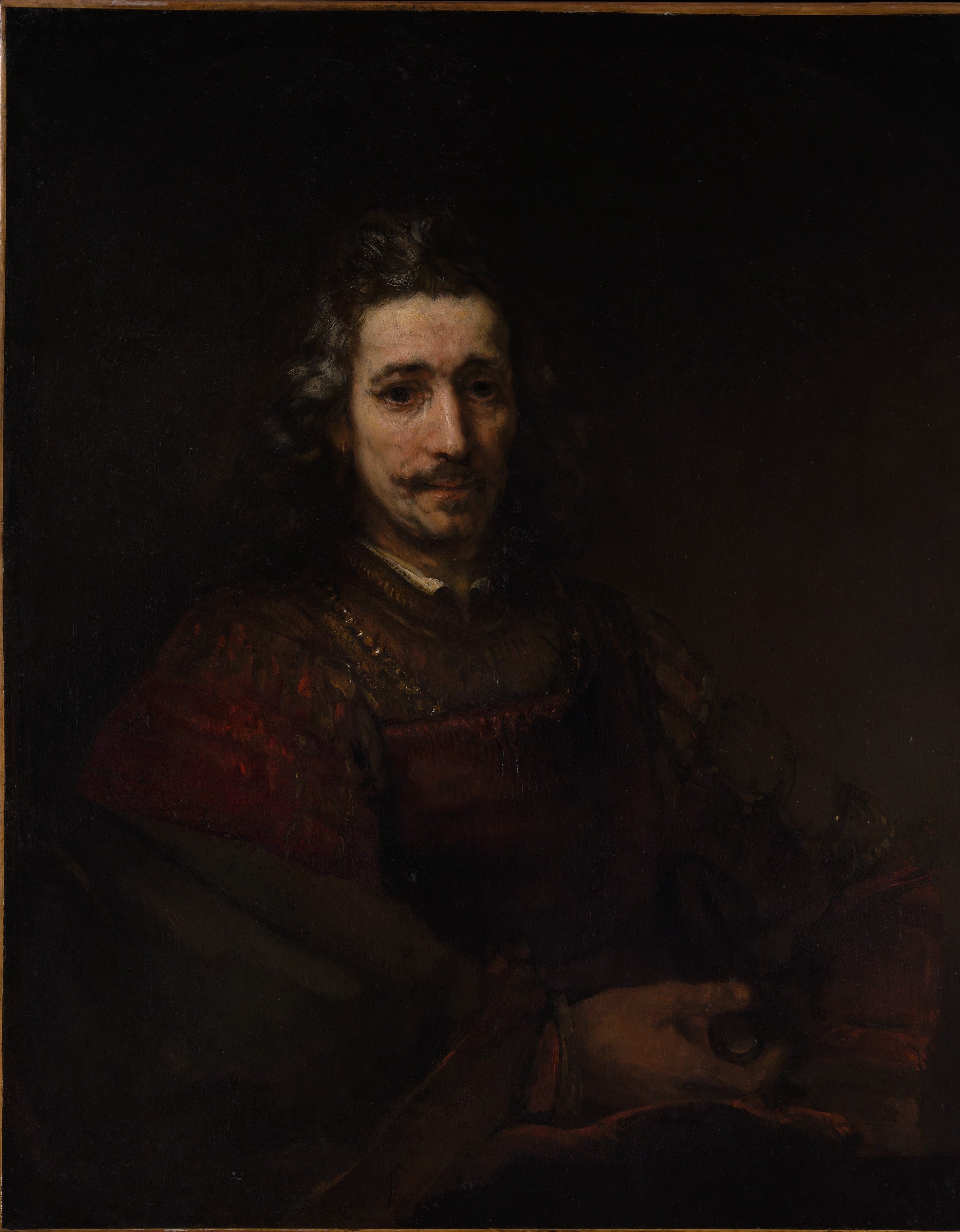 Man with a Magnifying Glass by Rembrandt (Rembrandt van Rijn)