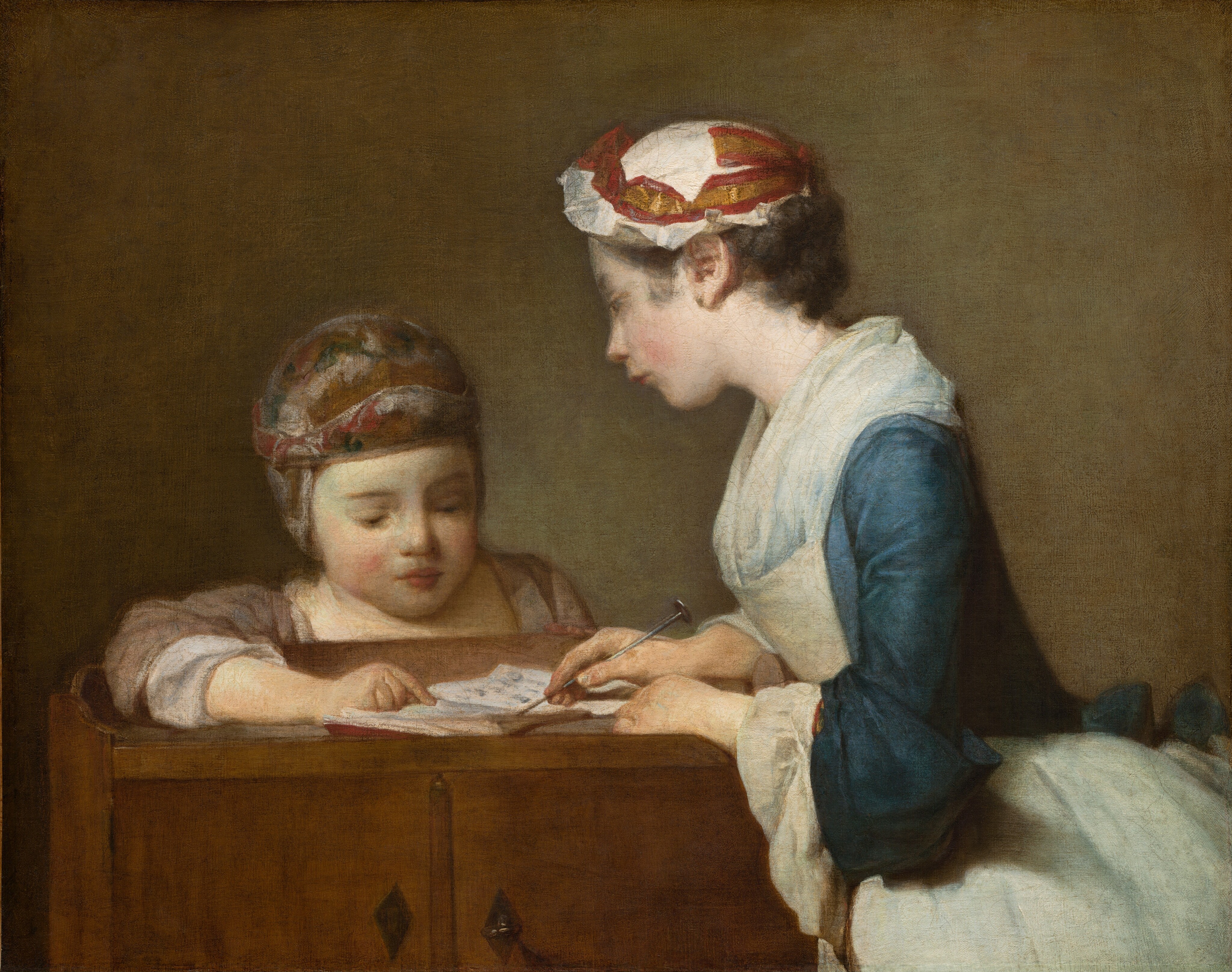 The Little Schoolmistress by Jean Siméon Chardin