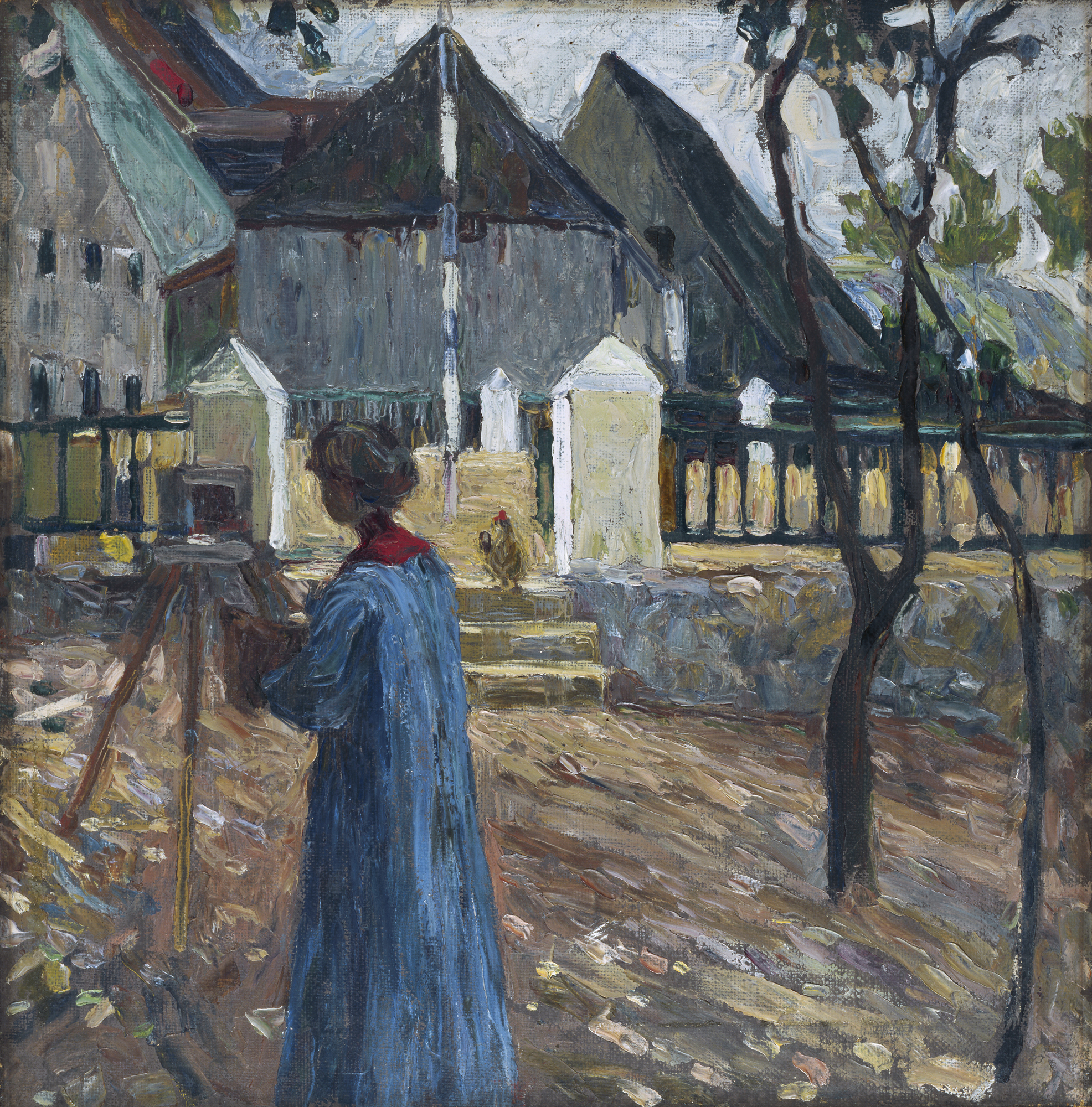 Kallmünz – Gabriele Münter beim Malen II by Wassily Kandinsky