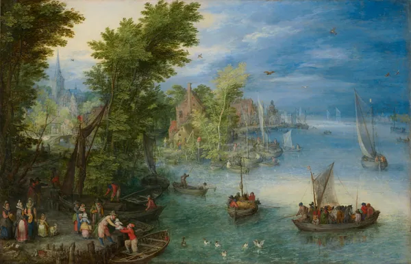 River Landscape by Jan Brueghel the Elder