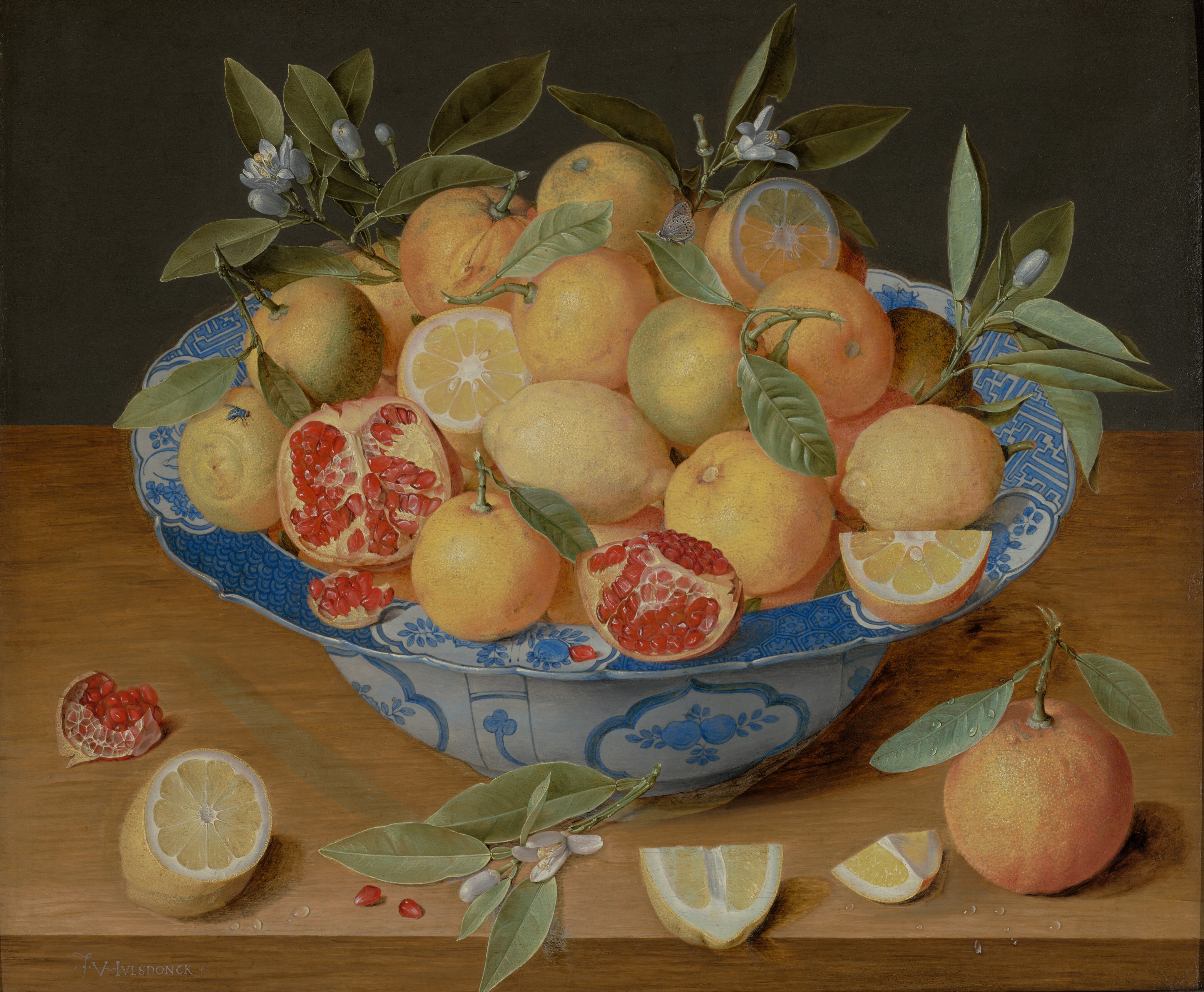 Still Life with Lemons, Oranges, and a Pomegranate by Jacob van Hulsdonck
