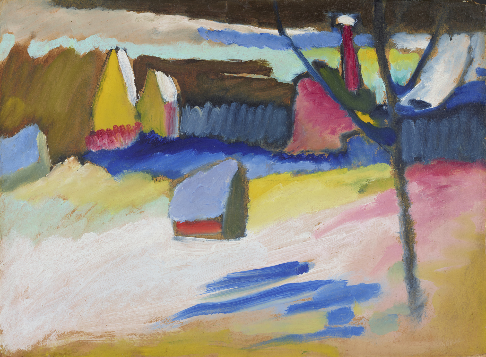 Murnau – Landschaft mit kahlem Baum by Wassily Kandinsky