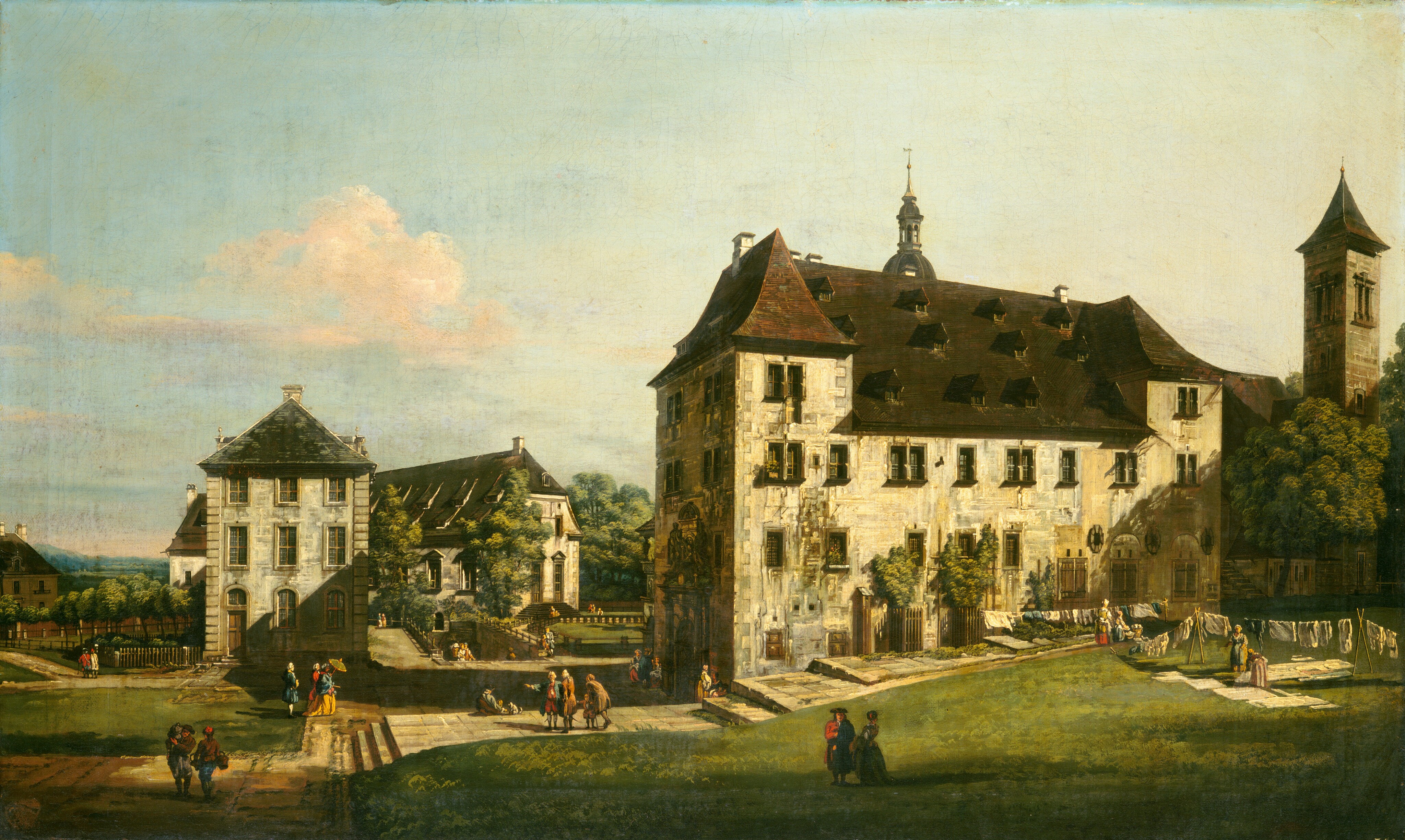 The Fortress of Königstein: Courtyard with the Magdalenenburg by Bernardo Bellotto