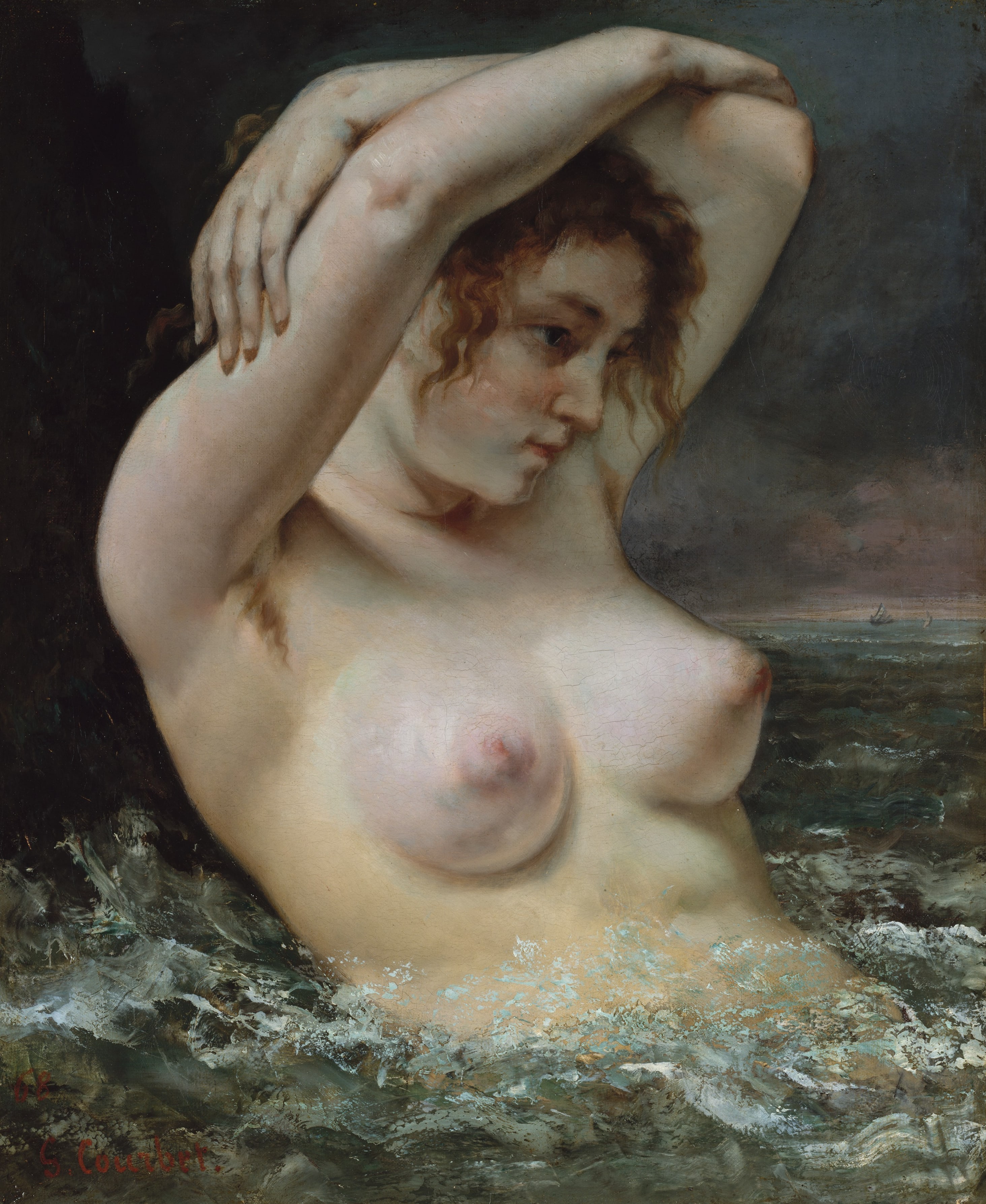 The Woman in the Waves by Gustave Courbet