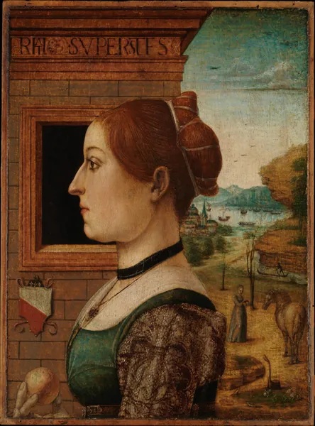 Portrait of a Woman, possibly Ginevra d'Antonio Lupari Gozzadini by Maestro delle Storie del Pane