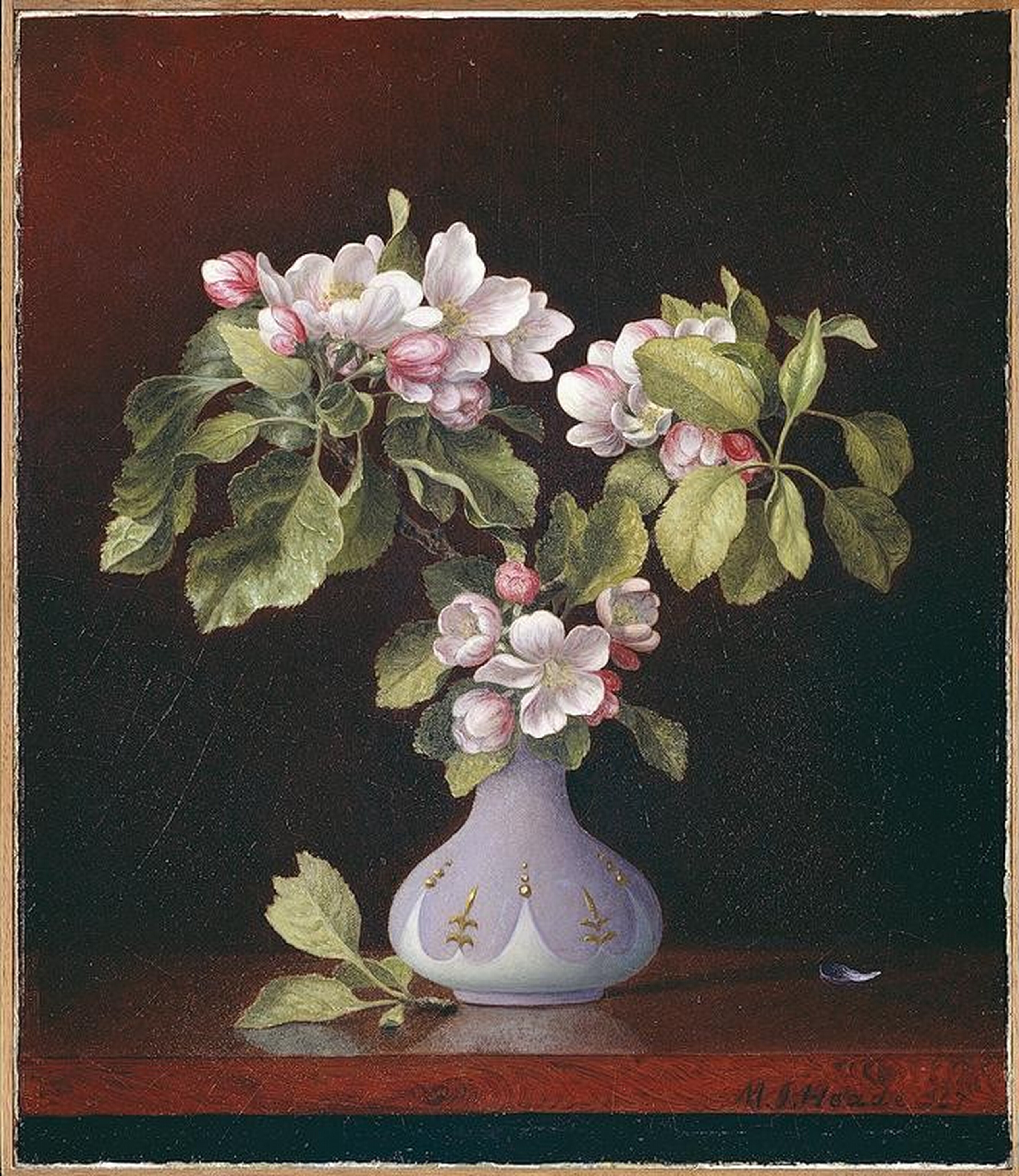 Apple Blossoms in a Vase by Martin Johnson Heade