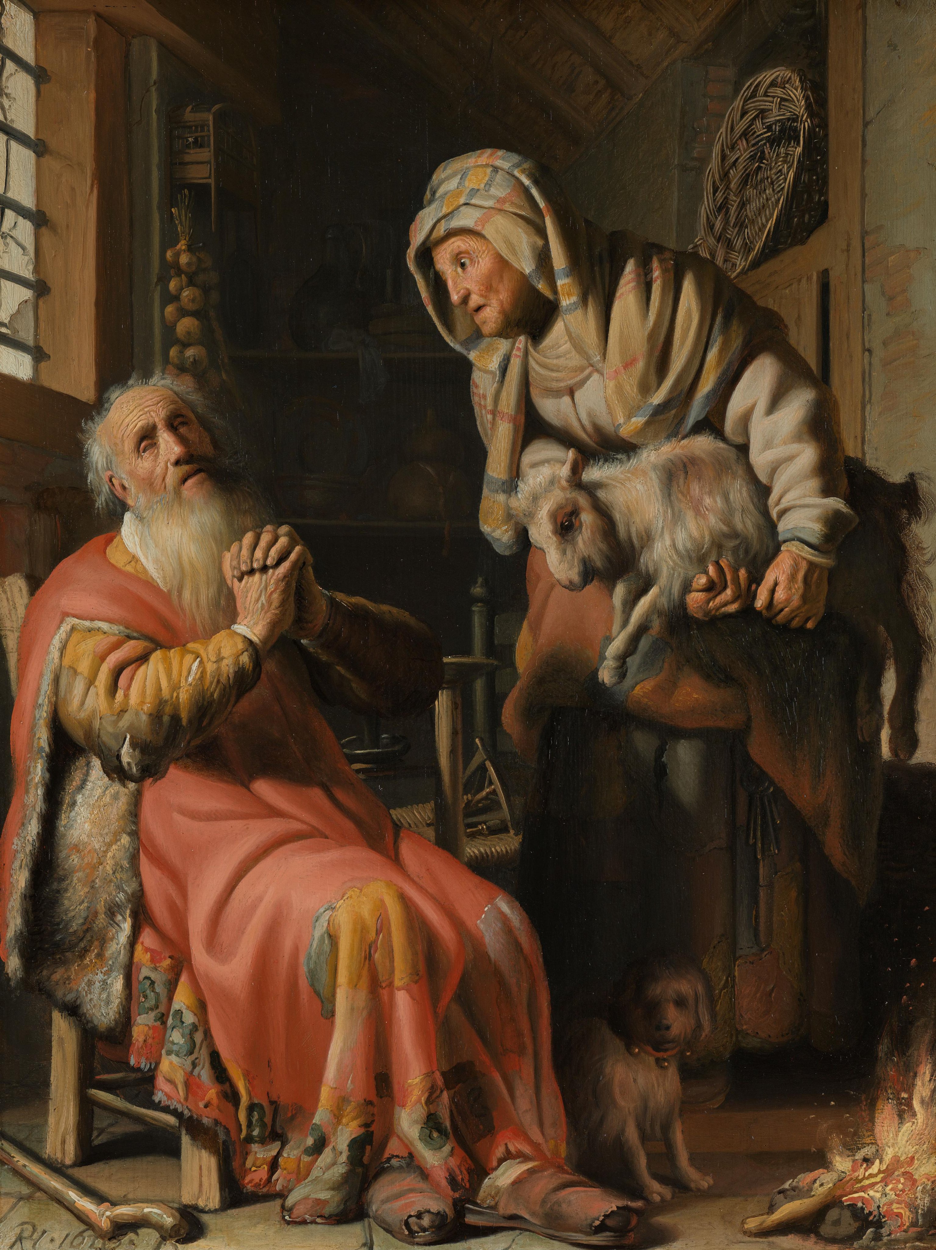 Tobit and Anna with the Kid by Rembrandt van Rijn