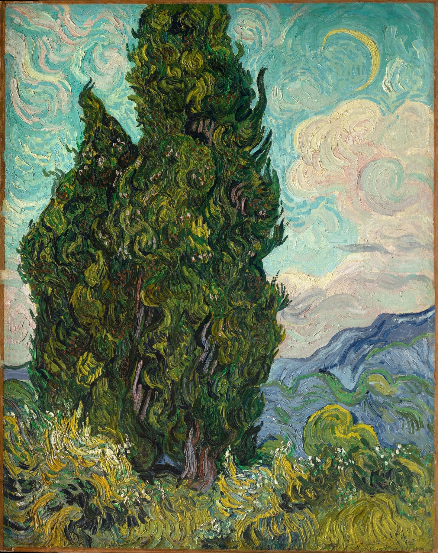 Cypresses by Vincent van Gogh
