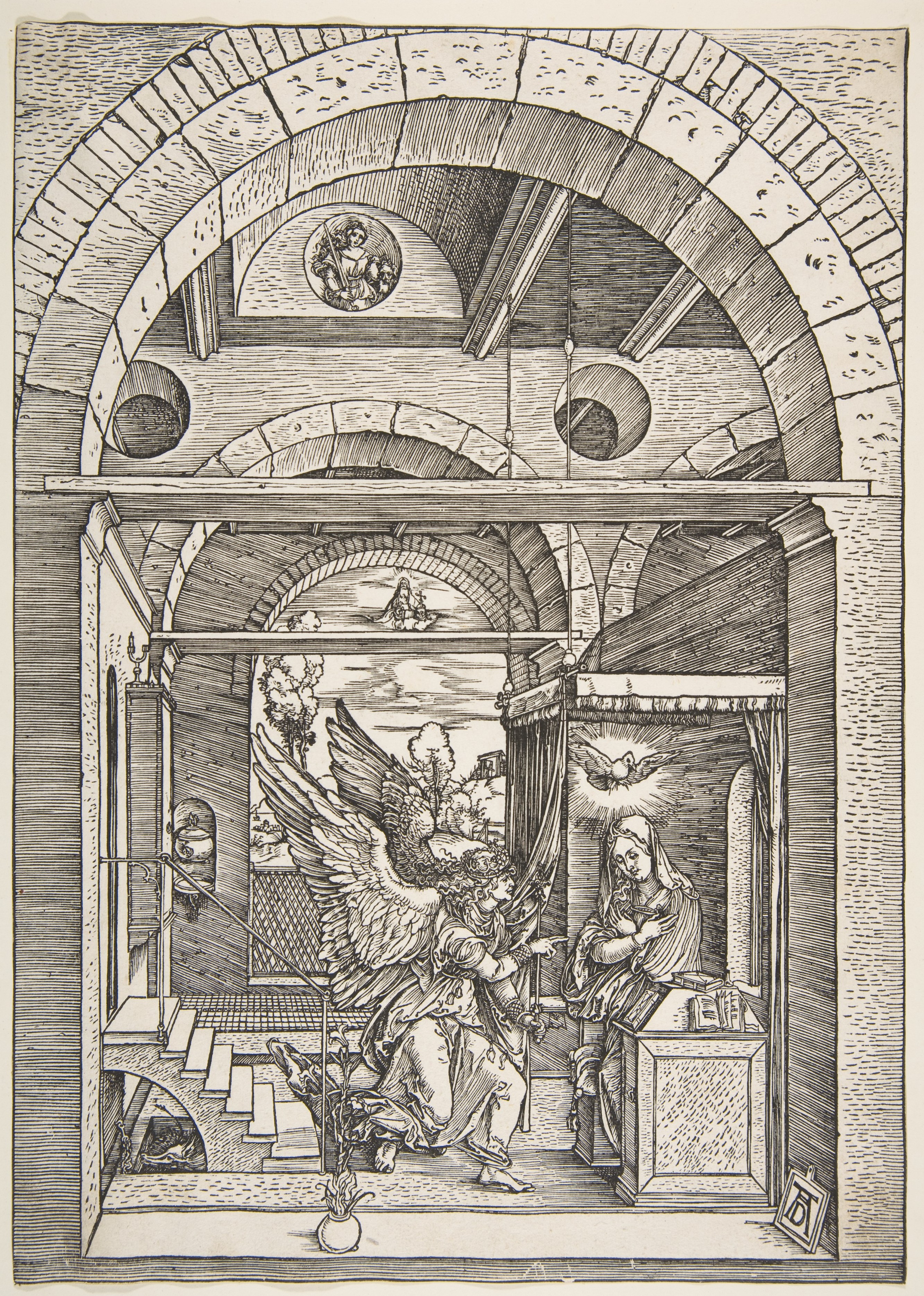 The Annunciation, from "The Life of the Virgin" by Albrecht Dürer