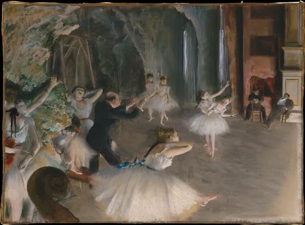 The Rehearsal Onstage by Edgar Degas