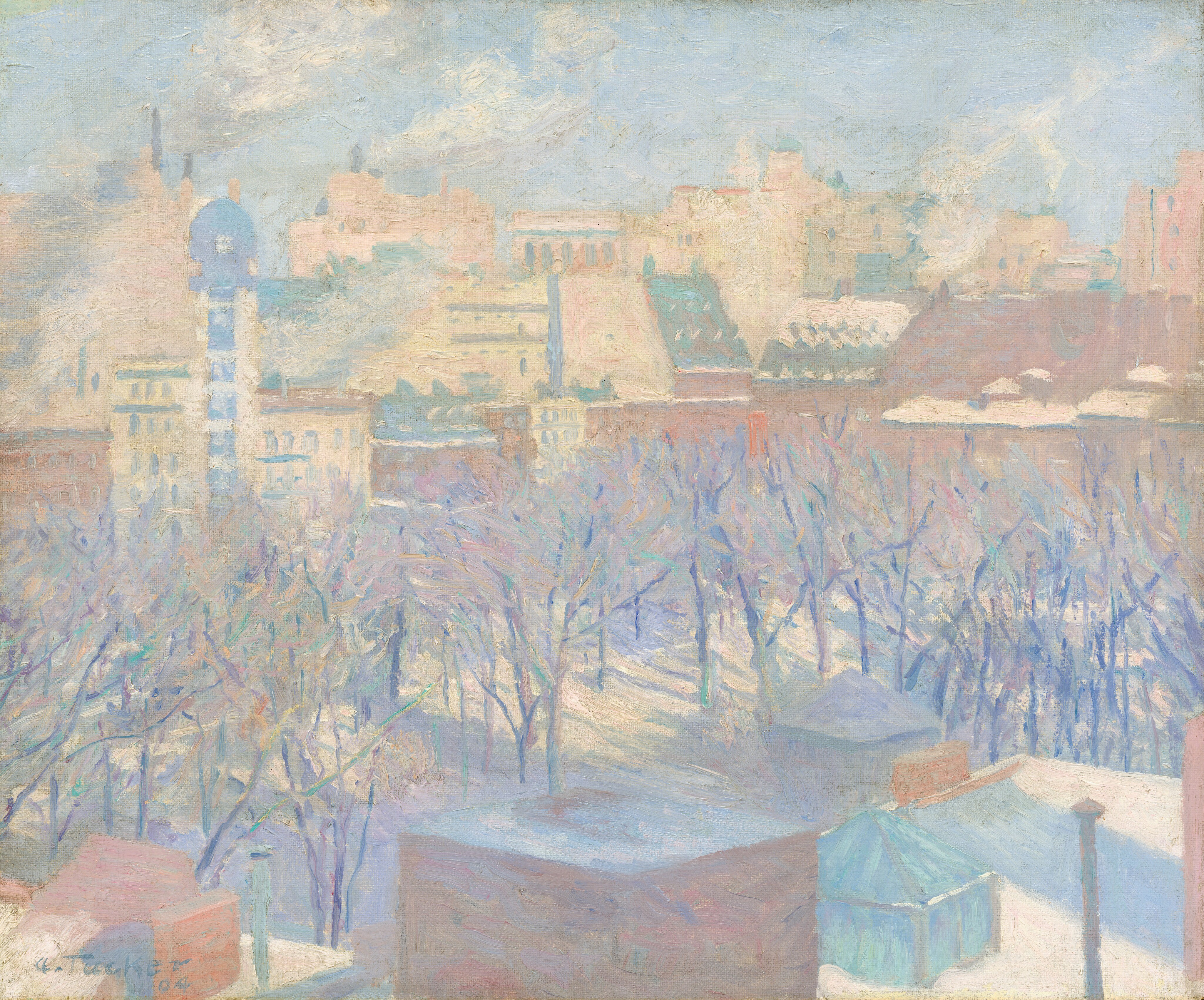 Madison Square, Snow by Allen Tucker