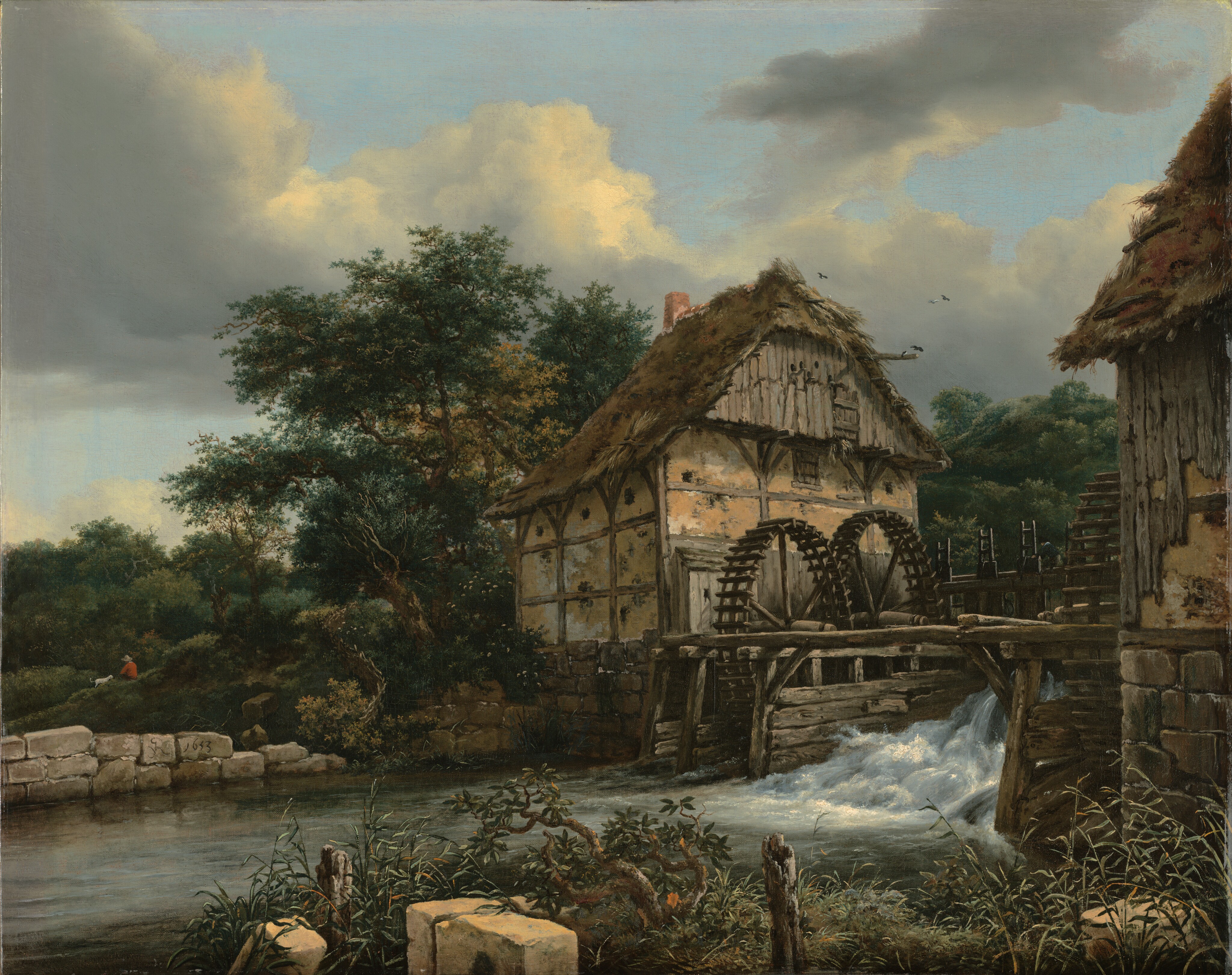 Two Watermills and an Open Sluice by Jacob van Ruisdael