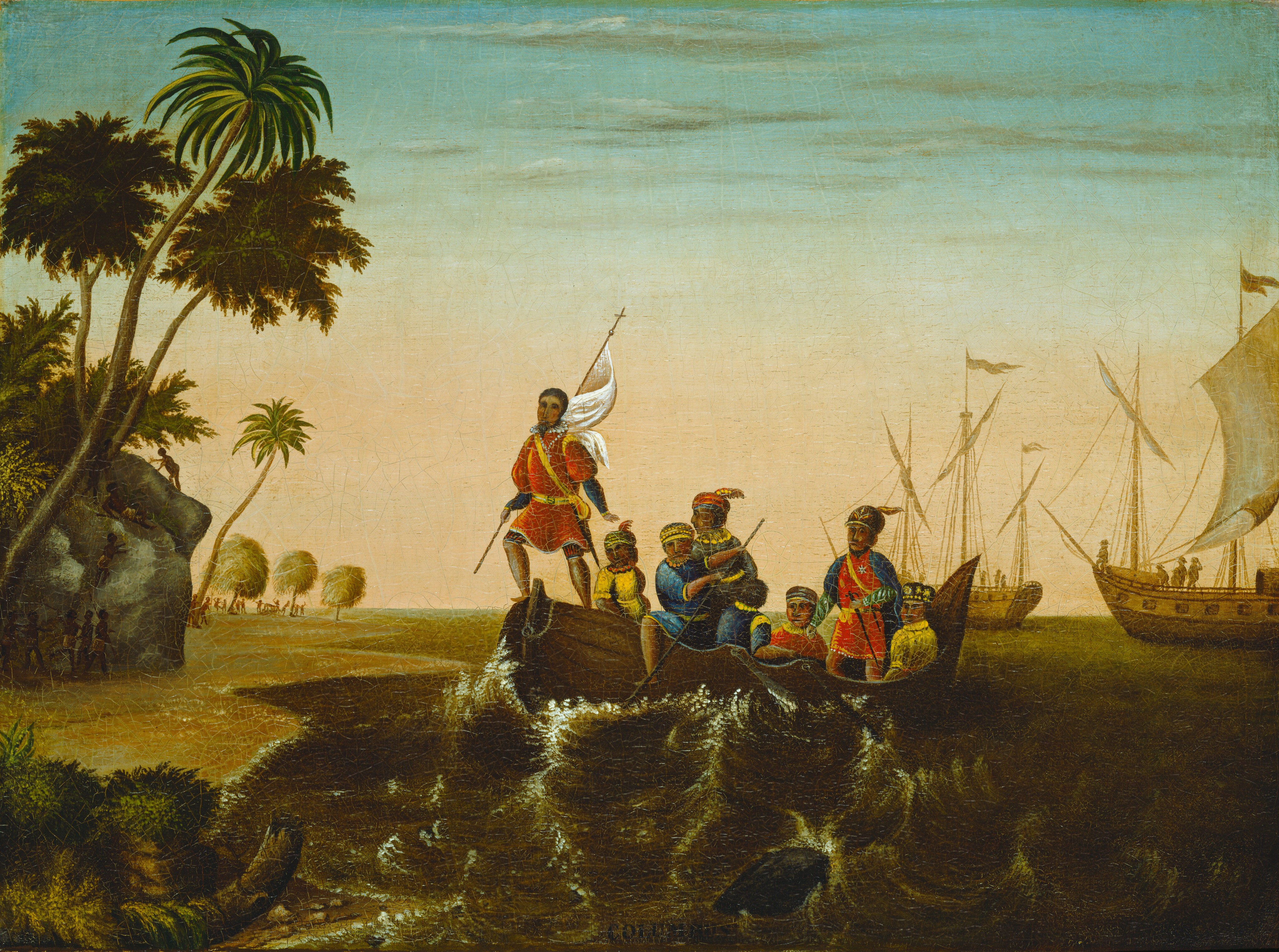 The Landing of Columbus by Edward Hicks
