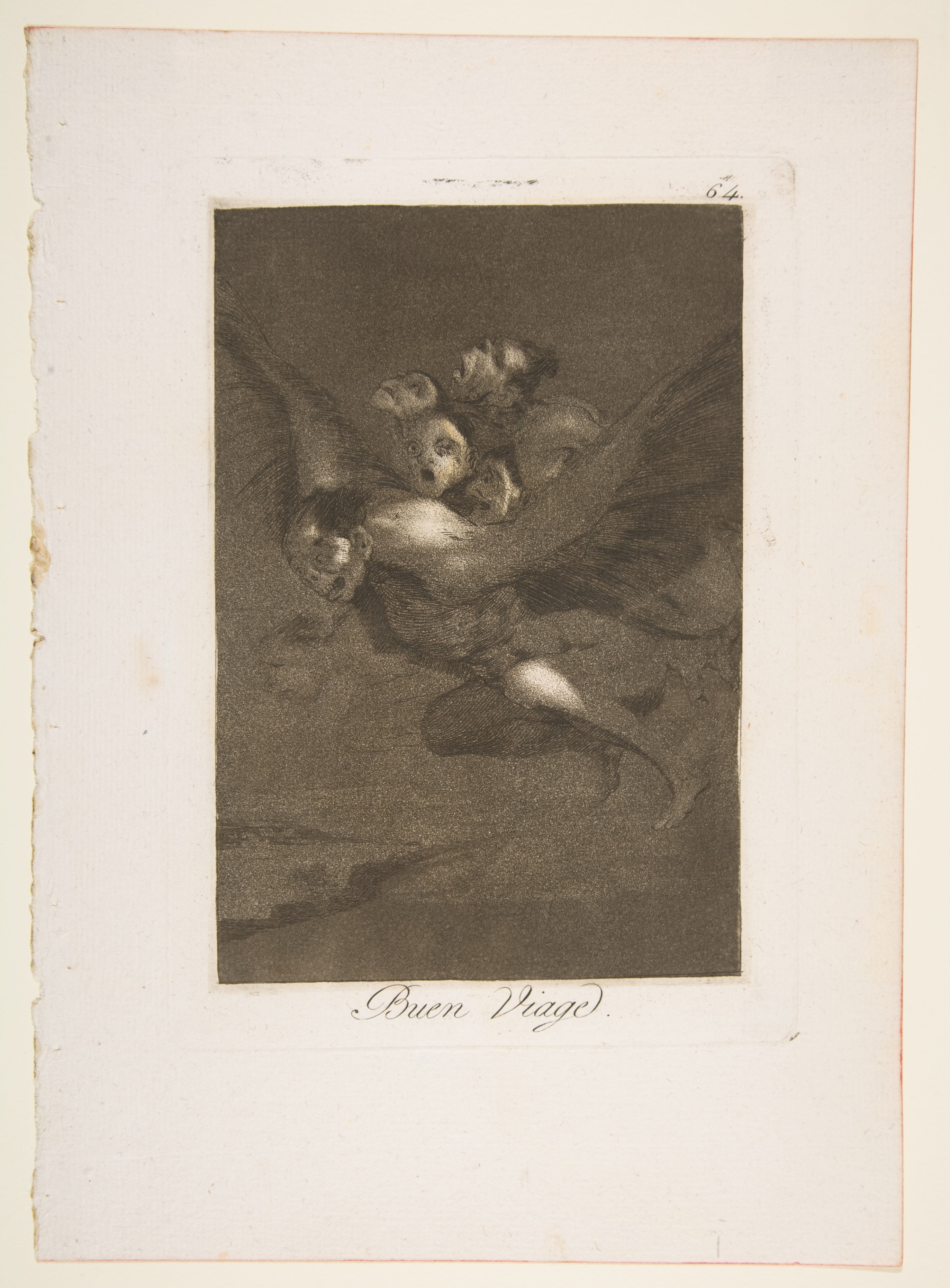 Plate 64 from "Los Caprichos": Bon voyage (Buen Viage) by Goya (Francisco de Goya y Lucientes)