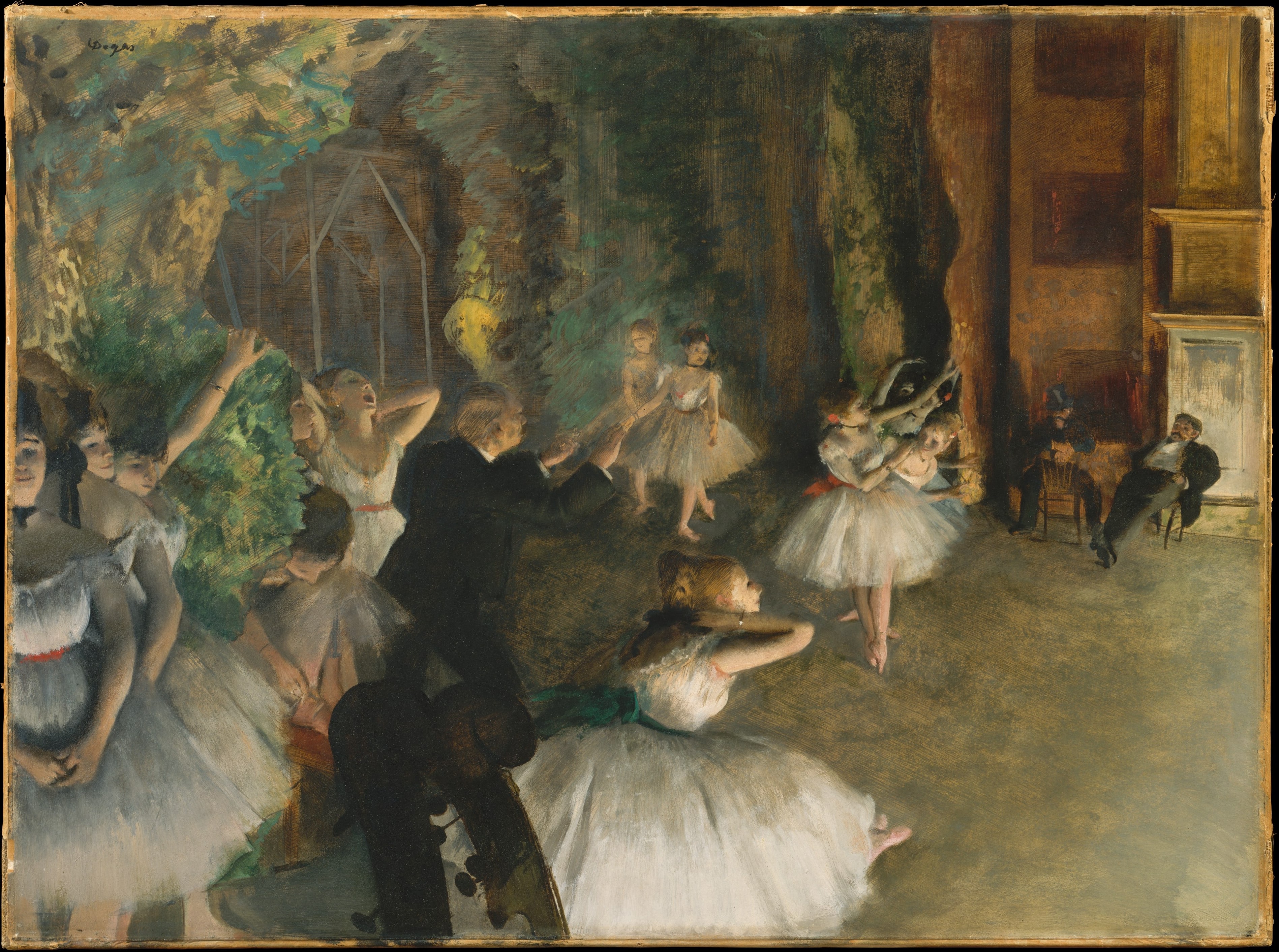 The Rehearsal of the Ballet Onstage by Edgar Degas
