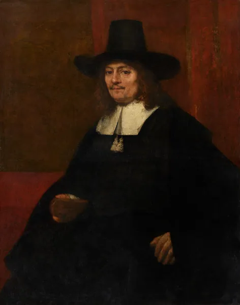 Portrait of a Man in a Tall Hat by Rembrandt van Rijn