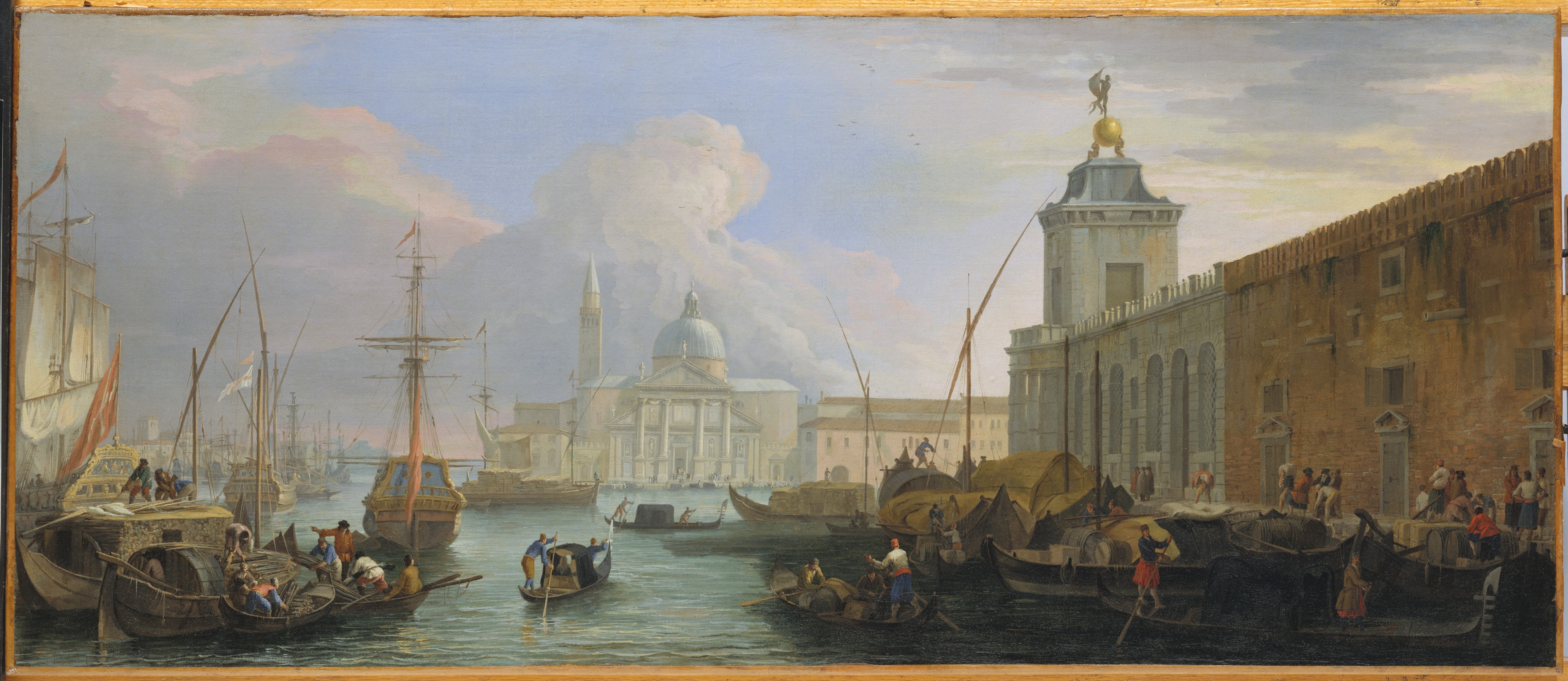The Bacino, Venice, with the Dogana and a Distant View of the Isola di San Giorgio by Luca Carlevaris