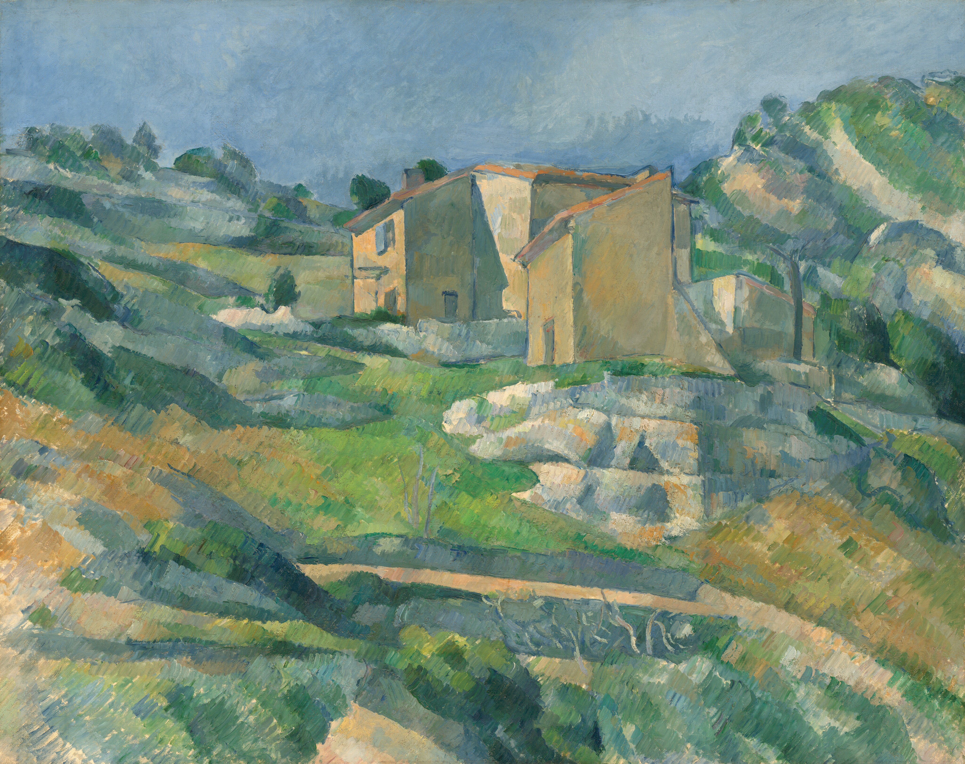 Houses in Provence: The Riaux Valley near L'Estaque by Paul Cezanne