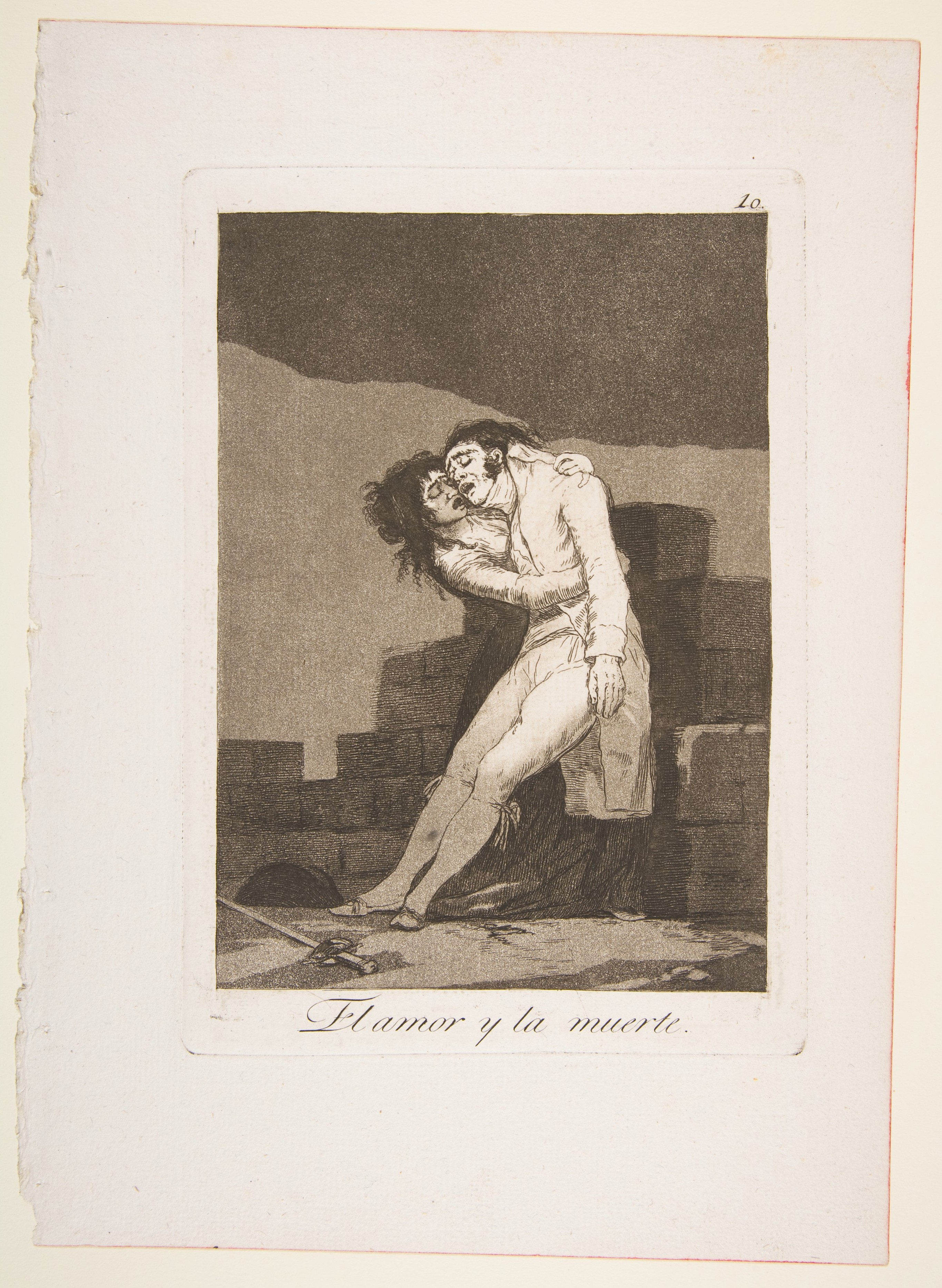 Plate 10 from "Los Caprichos": Love and death (El amor y la muerte) by Goya (Francisco de Goya y Lucientes)