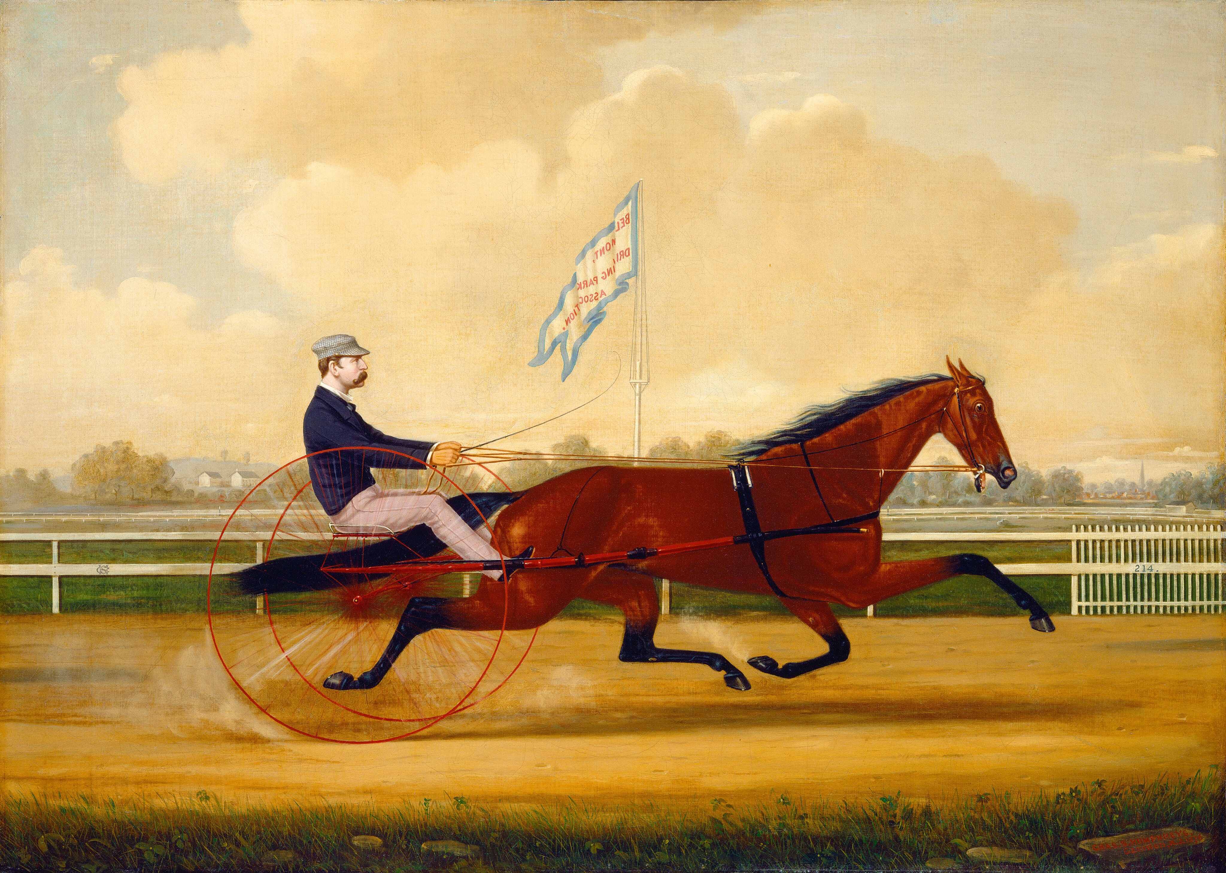 Budd Doble Driving Goldsmith Maid at Belmont Driving Park by Charles S. Humphreys
