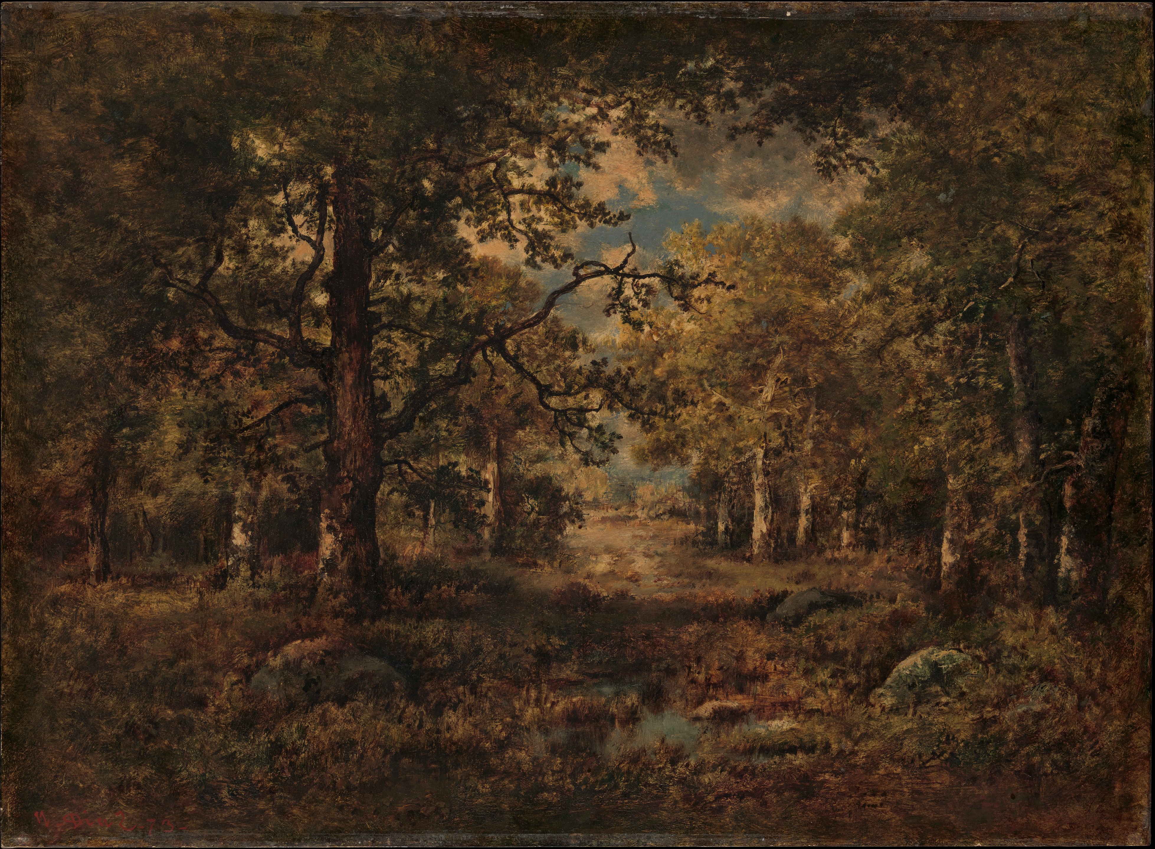 A Vista through Trees: Fontainebleau by Narcisse-Virgile Diaz de la Peña