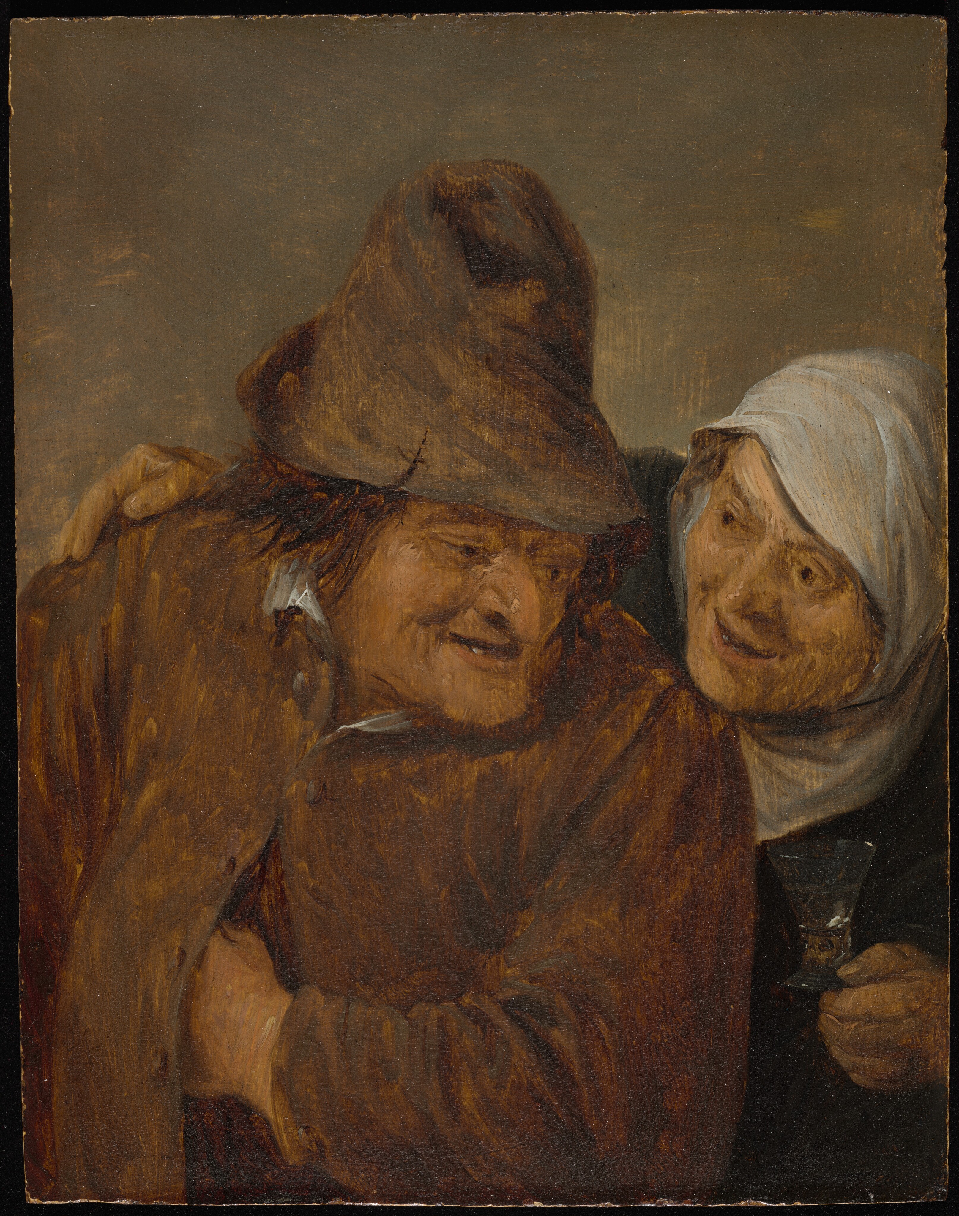 Two Peasants with a Glass of Wine by David Teniers the Younger