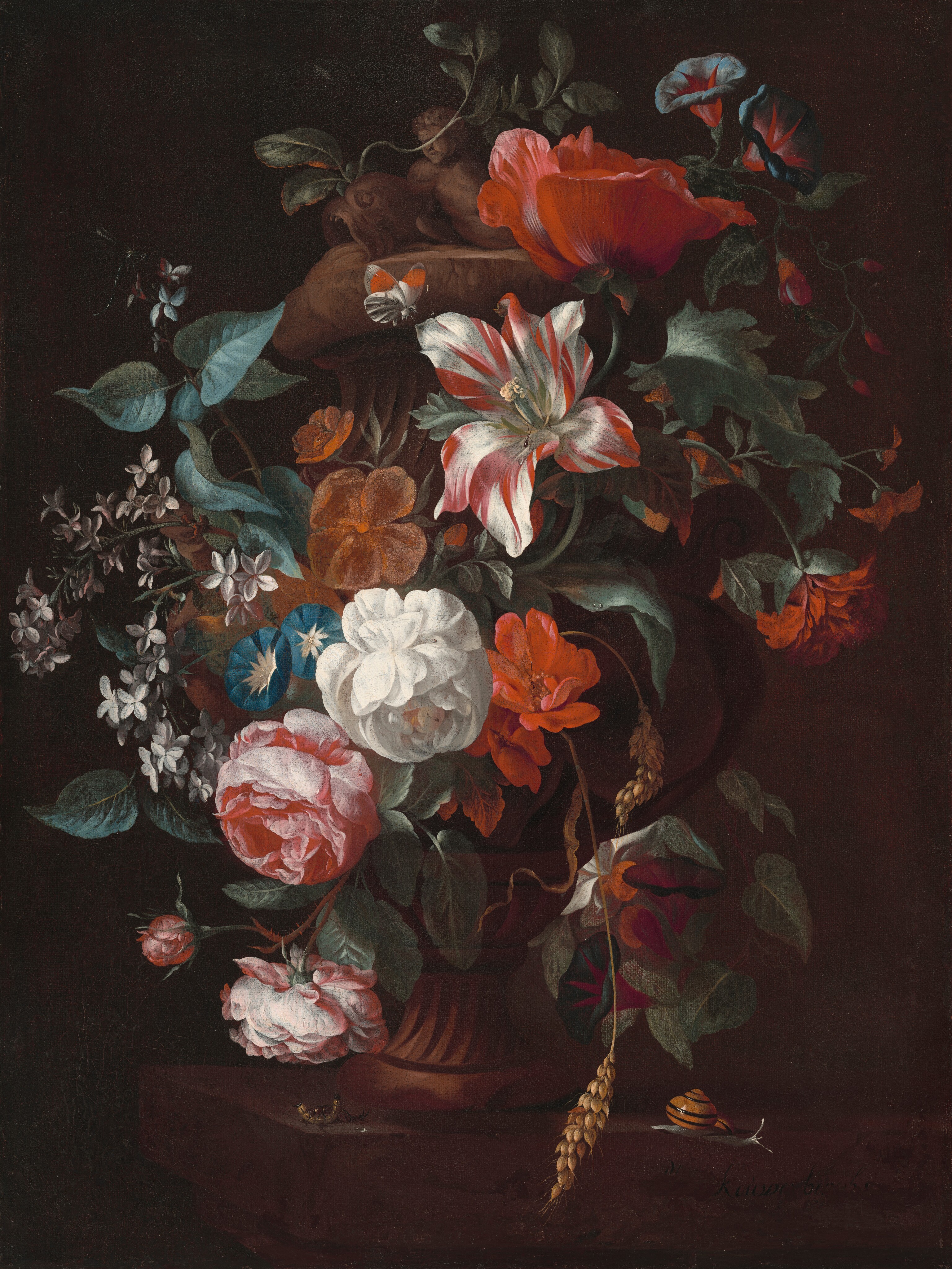 Flowers in a Vase by Philip van Kouwenbergh
