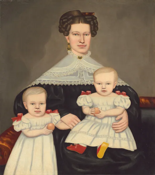 Mrs. Paul Smith Palmer and Her Twins by Erastus Salisbury Field