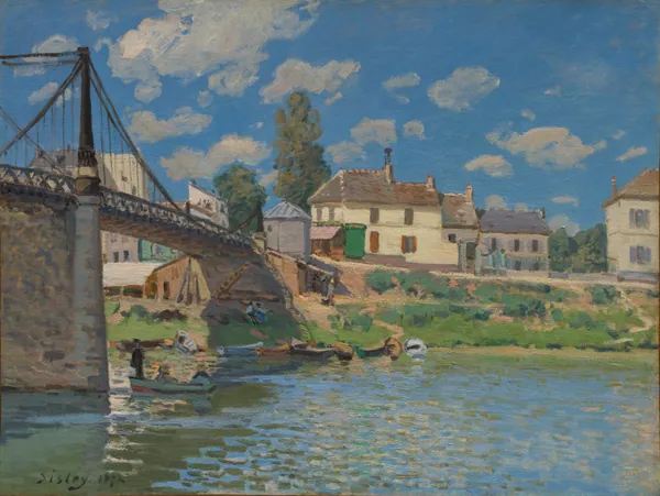 The Bridge at Villeneuve-la-Garenne by Alfred Sisley