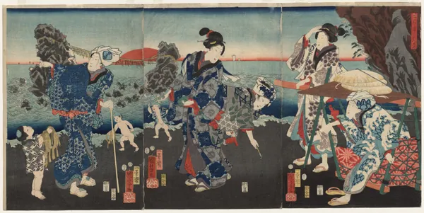 Splendid View at Futamigaura Bay by Utagawa Kuniyoshi