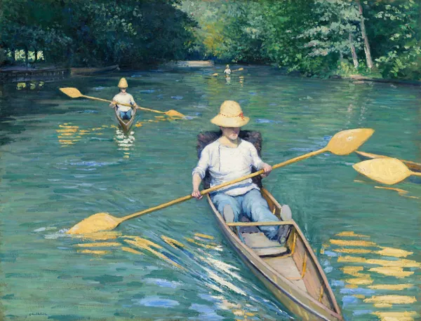 Skiffs by Gustave Caillebotte