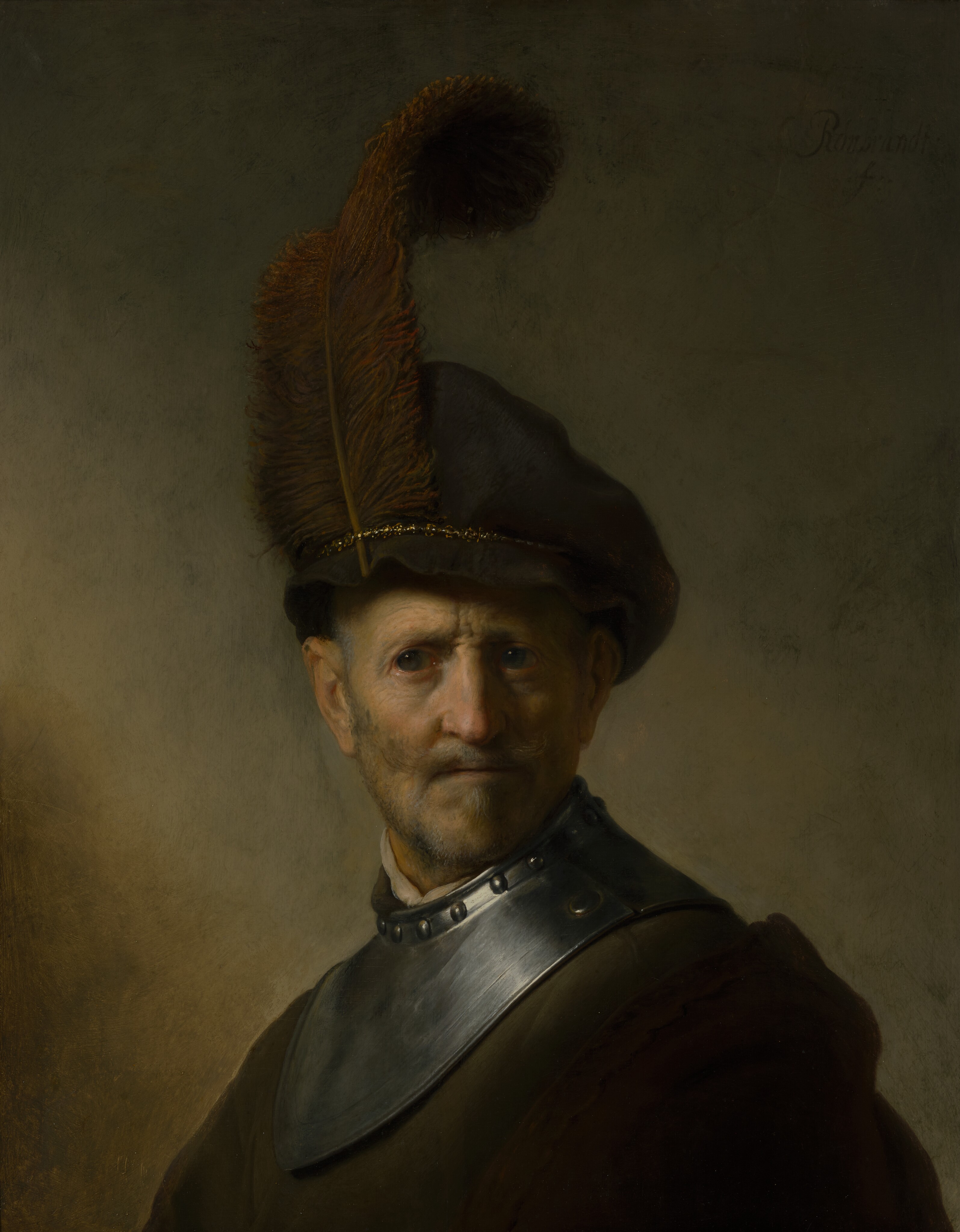 An Old Man in Military Costume by Rembrandt van Rijn