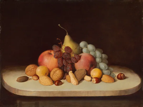 Still Life with Fruit and Nuts by Robert Seldon Duncanson