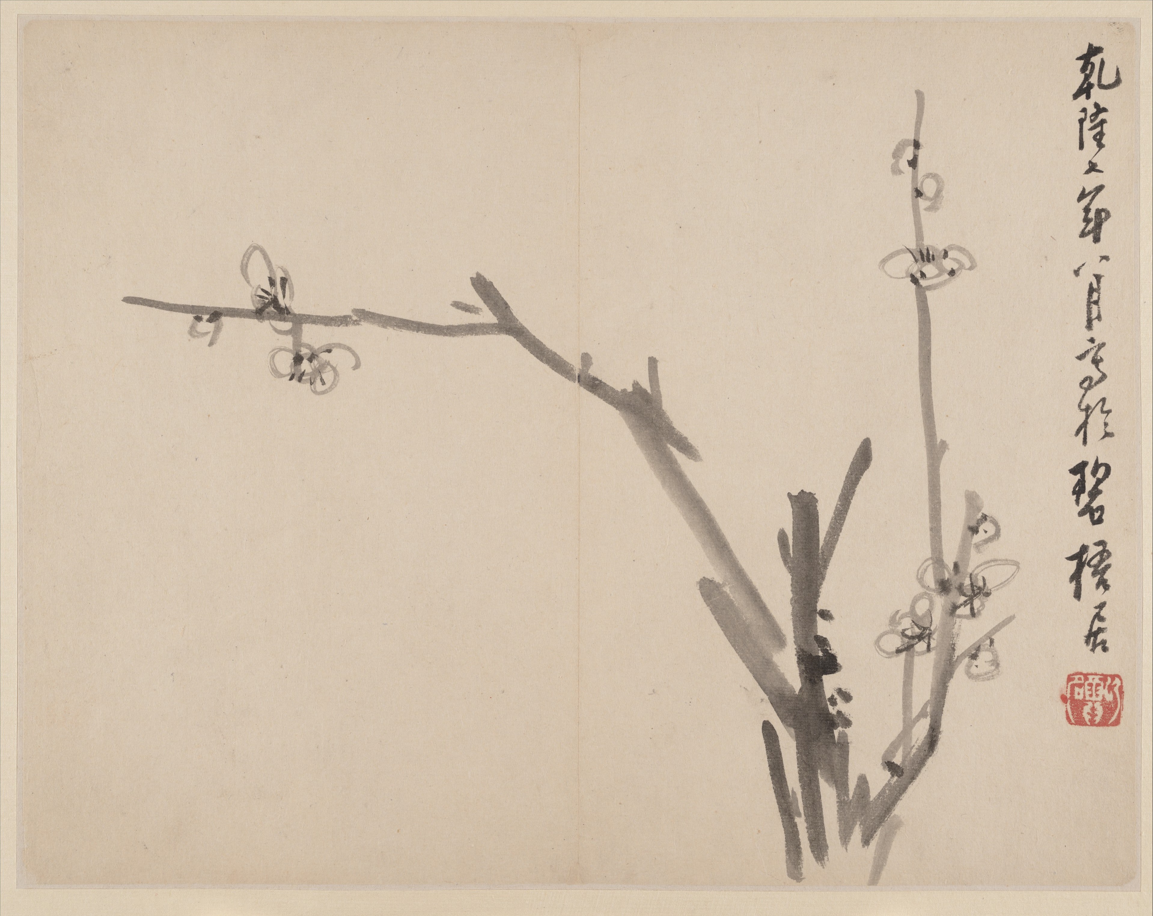 Album of Blossoming Plum — selected leaf 2 by Li Fangying