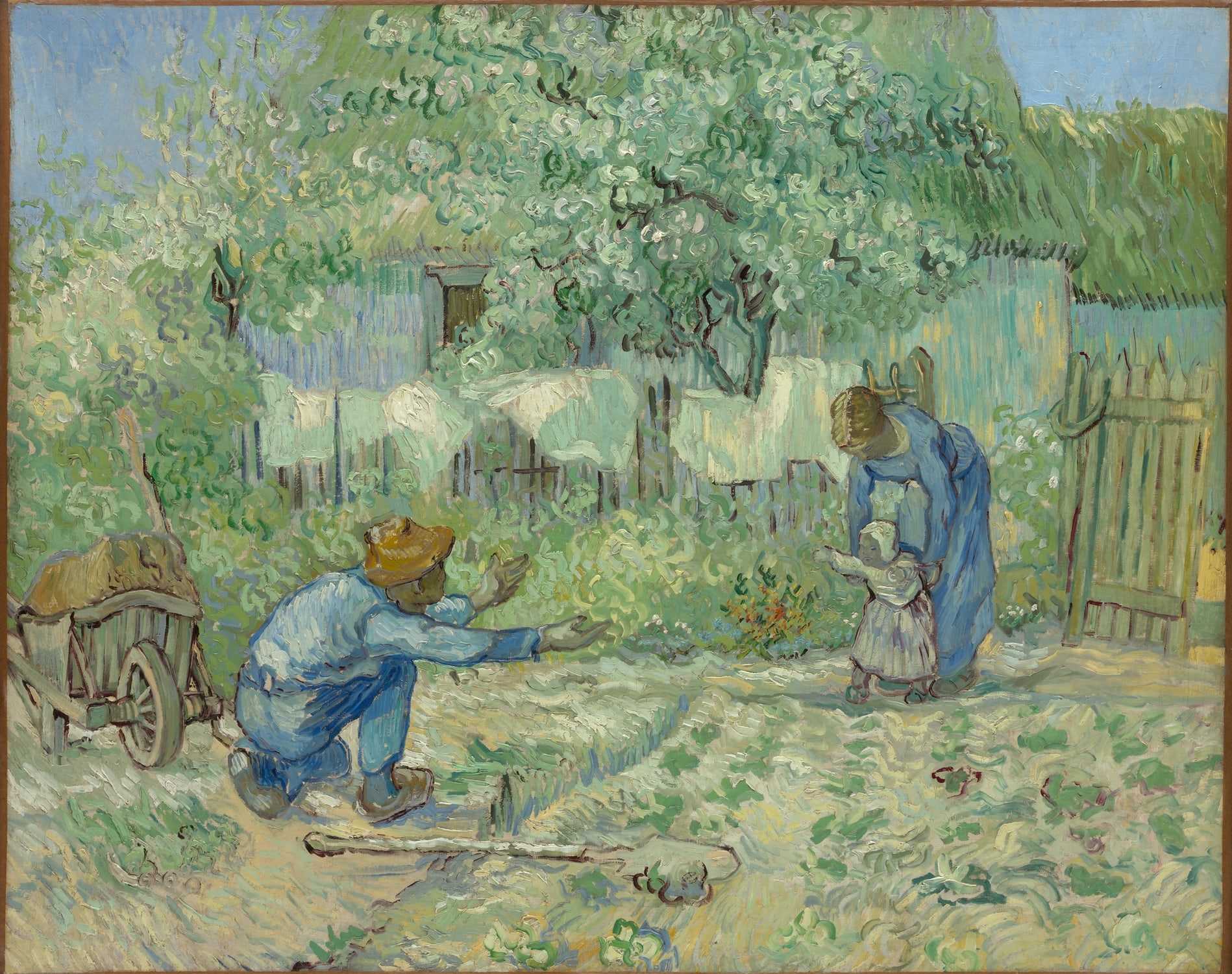 First Steps, after Millet by Vincent van Gogh