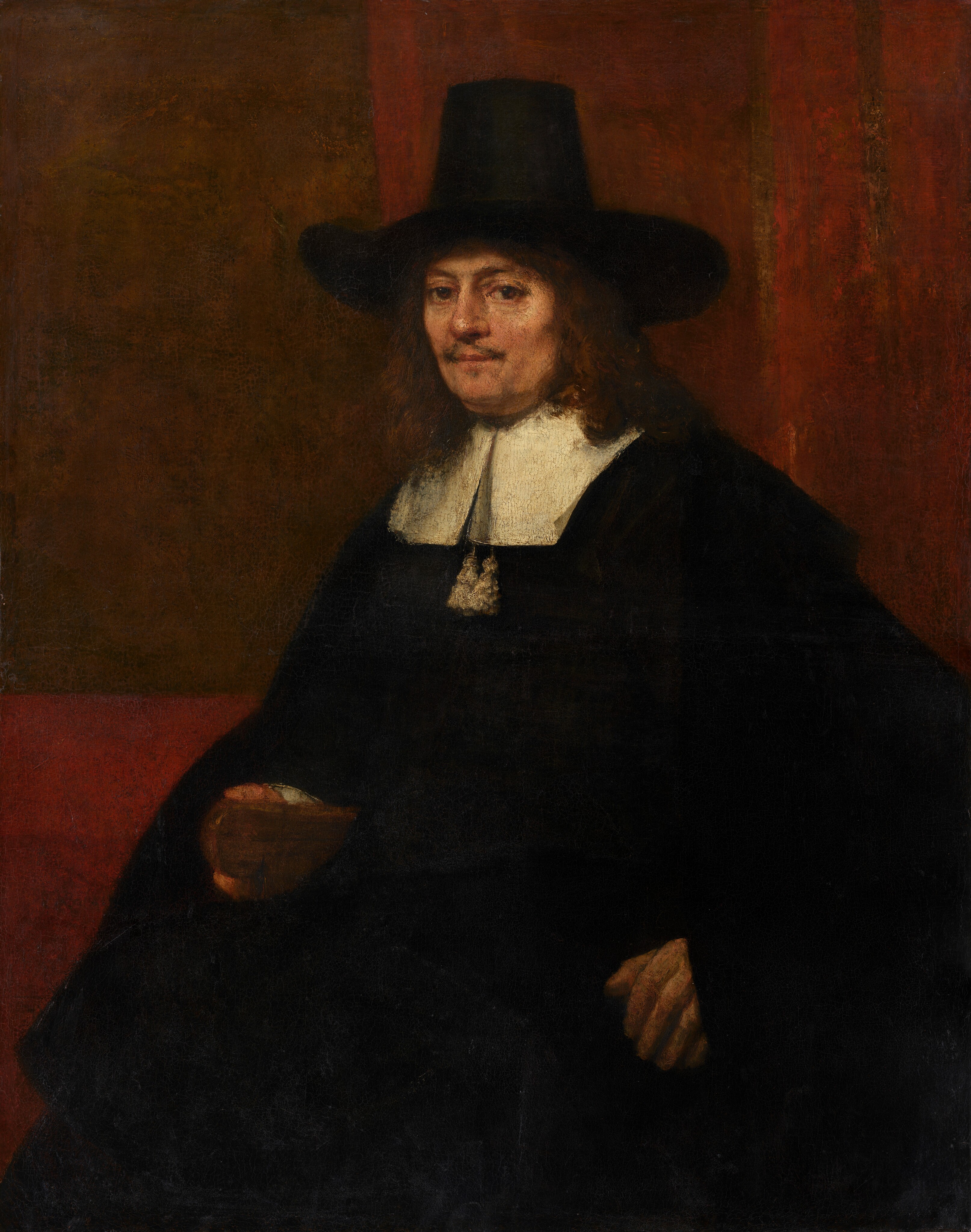 Portrait of a Man in a Tall Hat by Rembrandt van Rijn