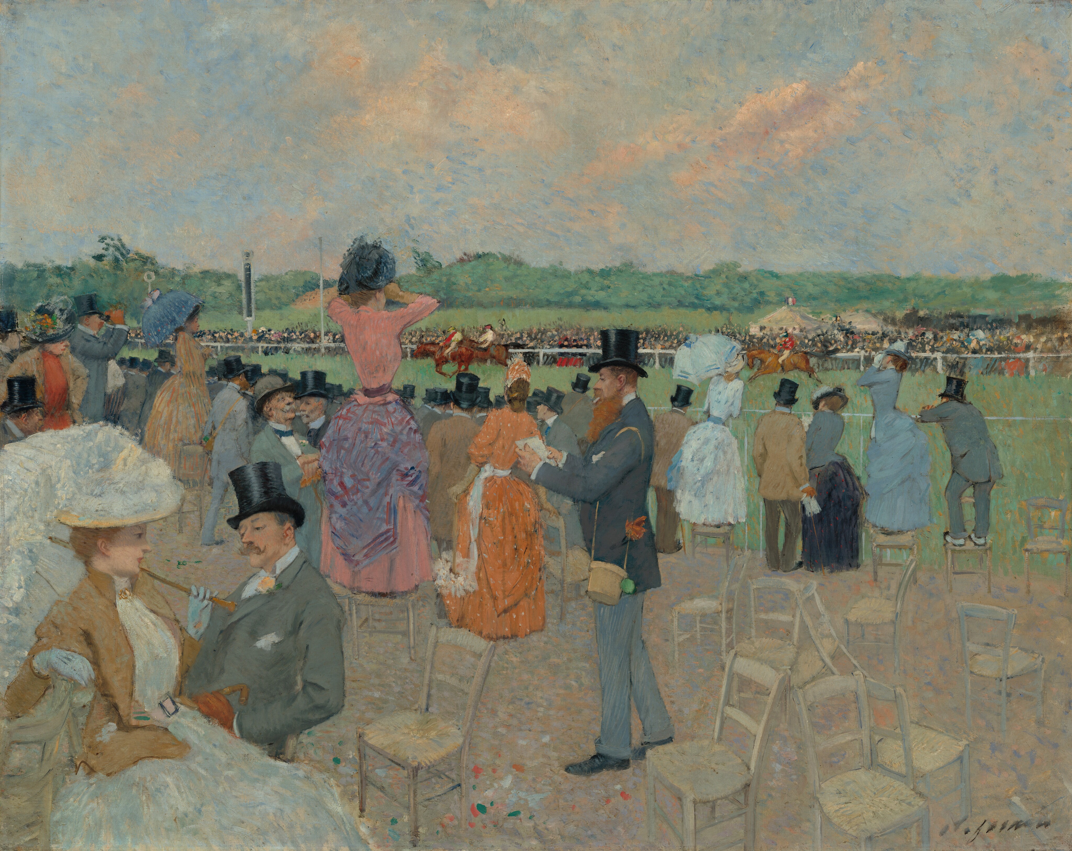 The Races at Longchamp by Jean-Louis Forain