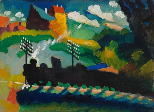 Eisenbahn bei Murnau by Wassily Kandinsky