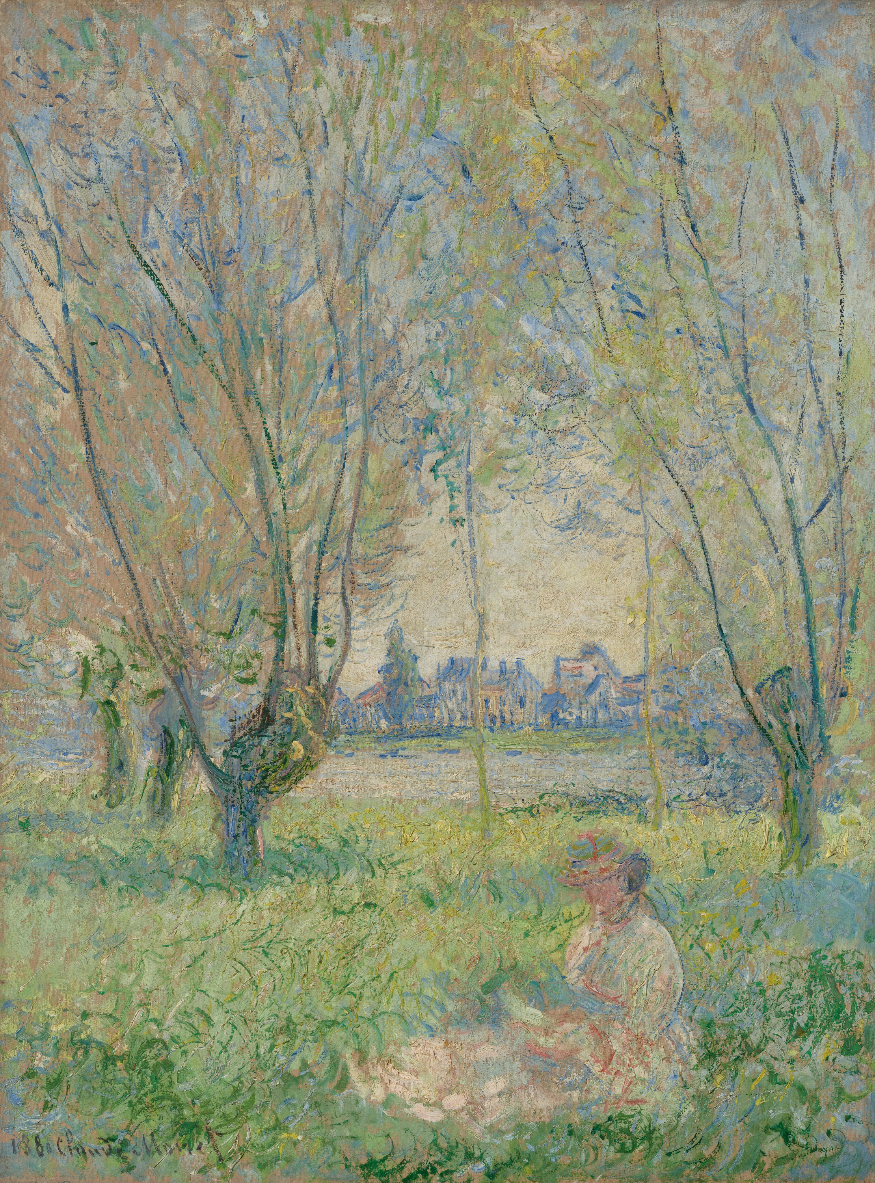 Woman Seated under the Willows by Claude Monet