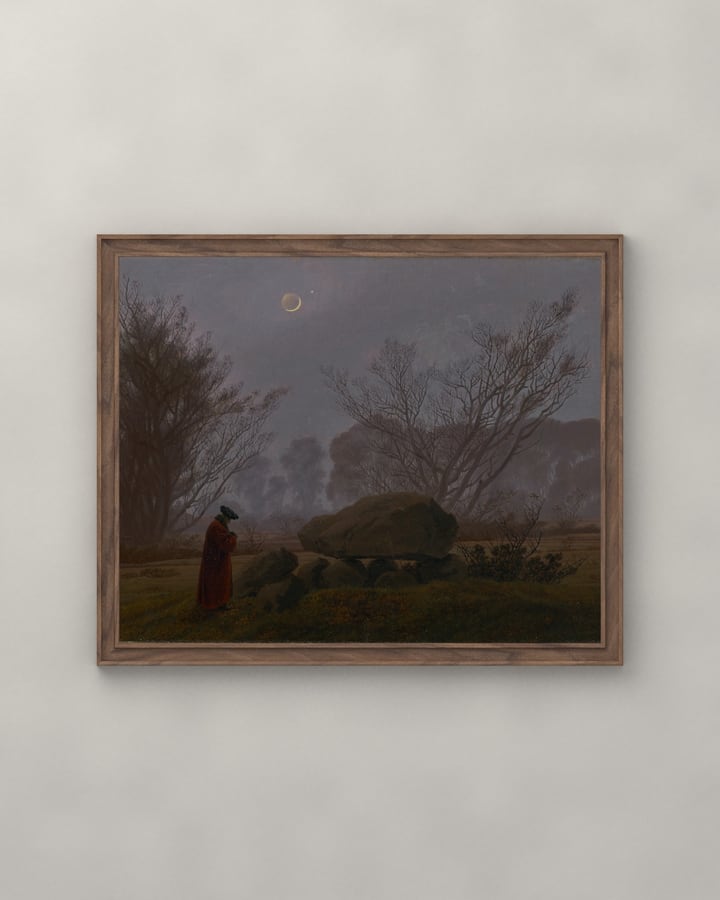A Walk at Dusk, Caspar David Friedrich
