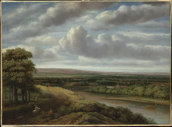An Extensive Wooded Landscape by Philips Koninck
