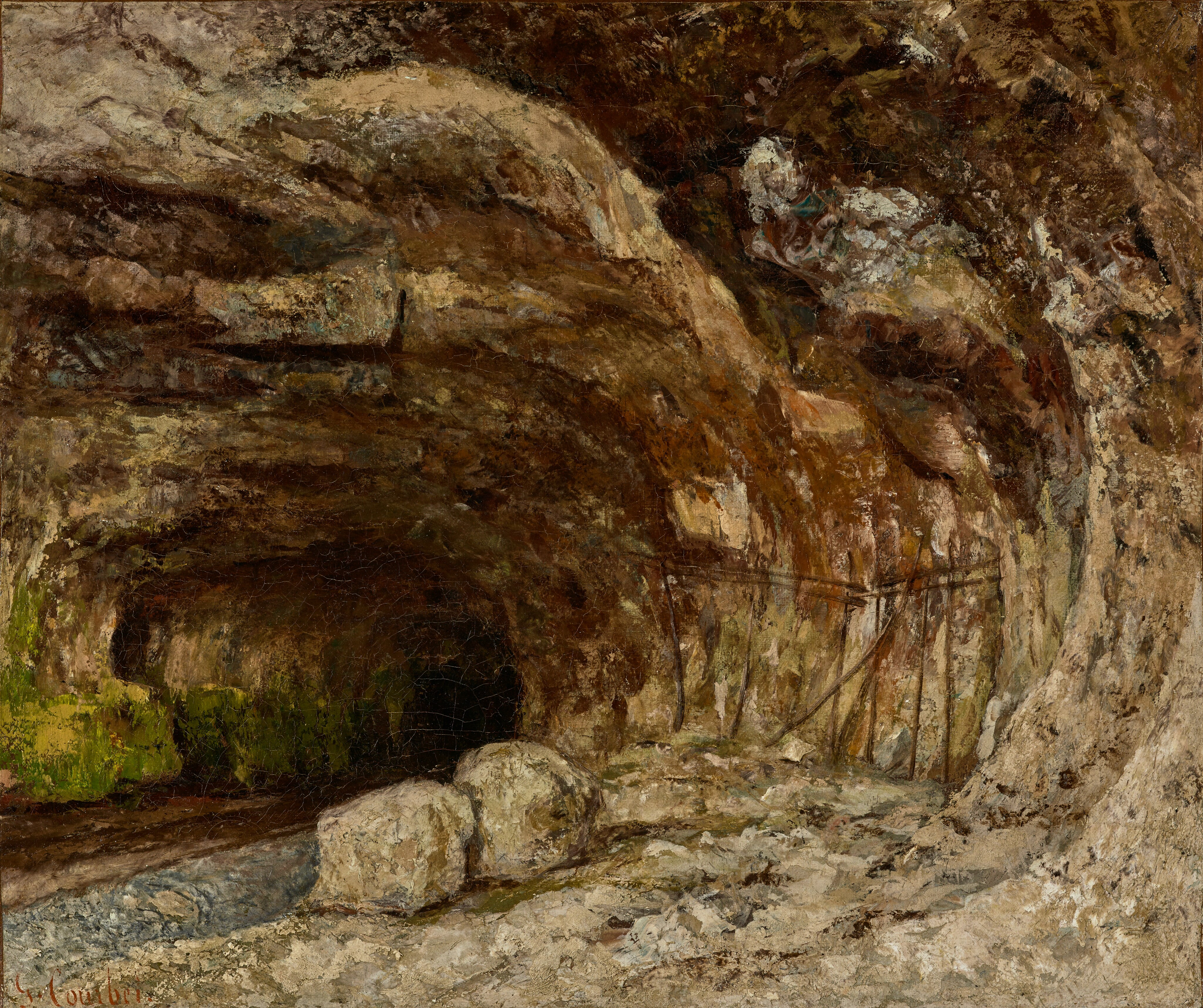 Grotto of Sarrazine near Nans-sous-Sainte-Anne by Gustave Courbet