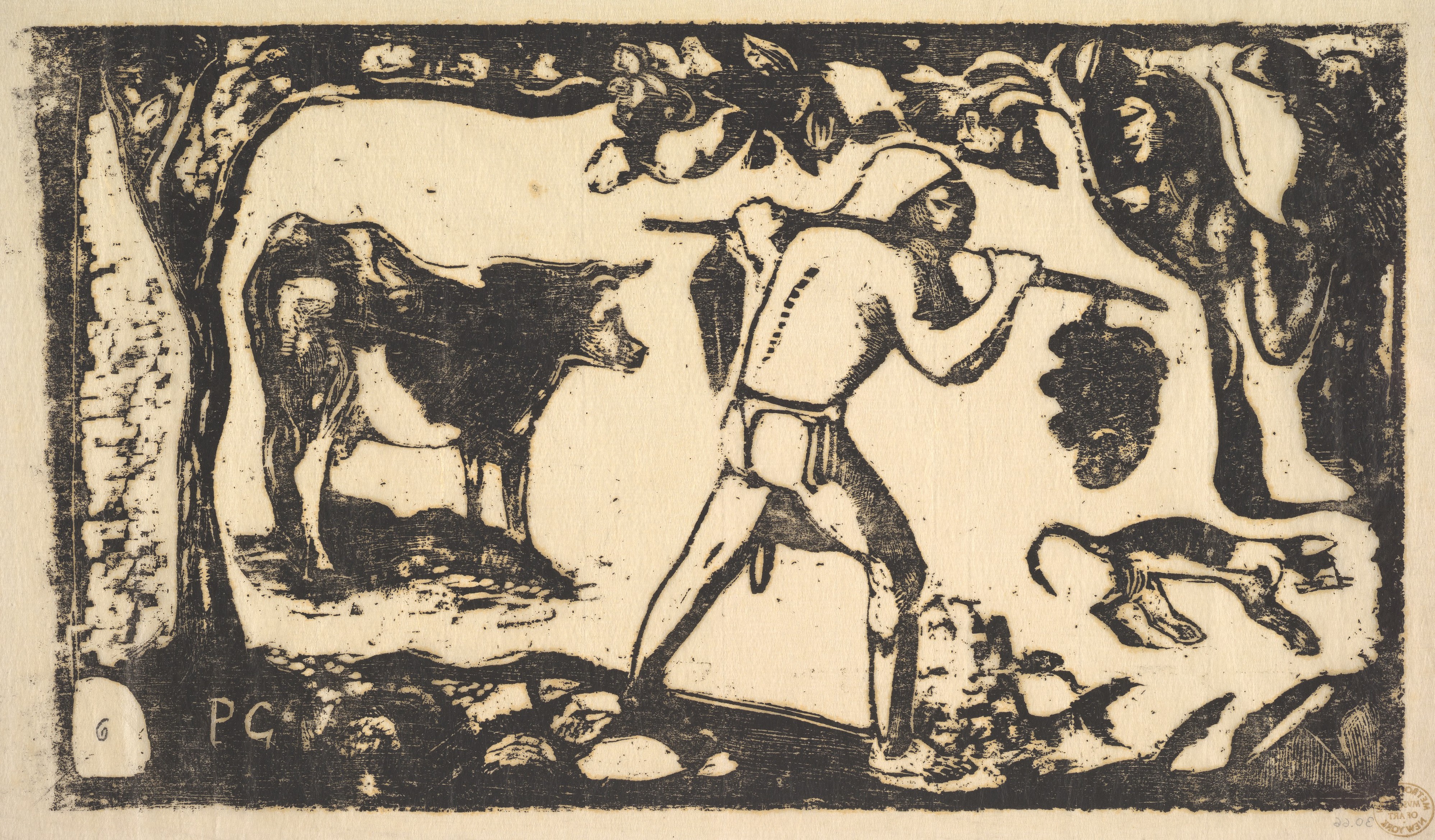Tahitian Carrying Bananas by Paul Gauguin