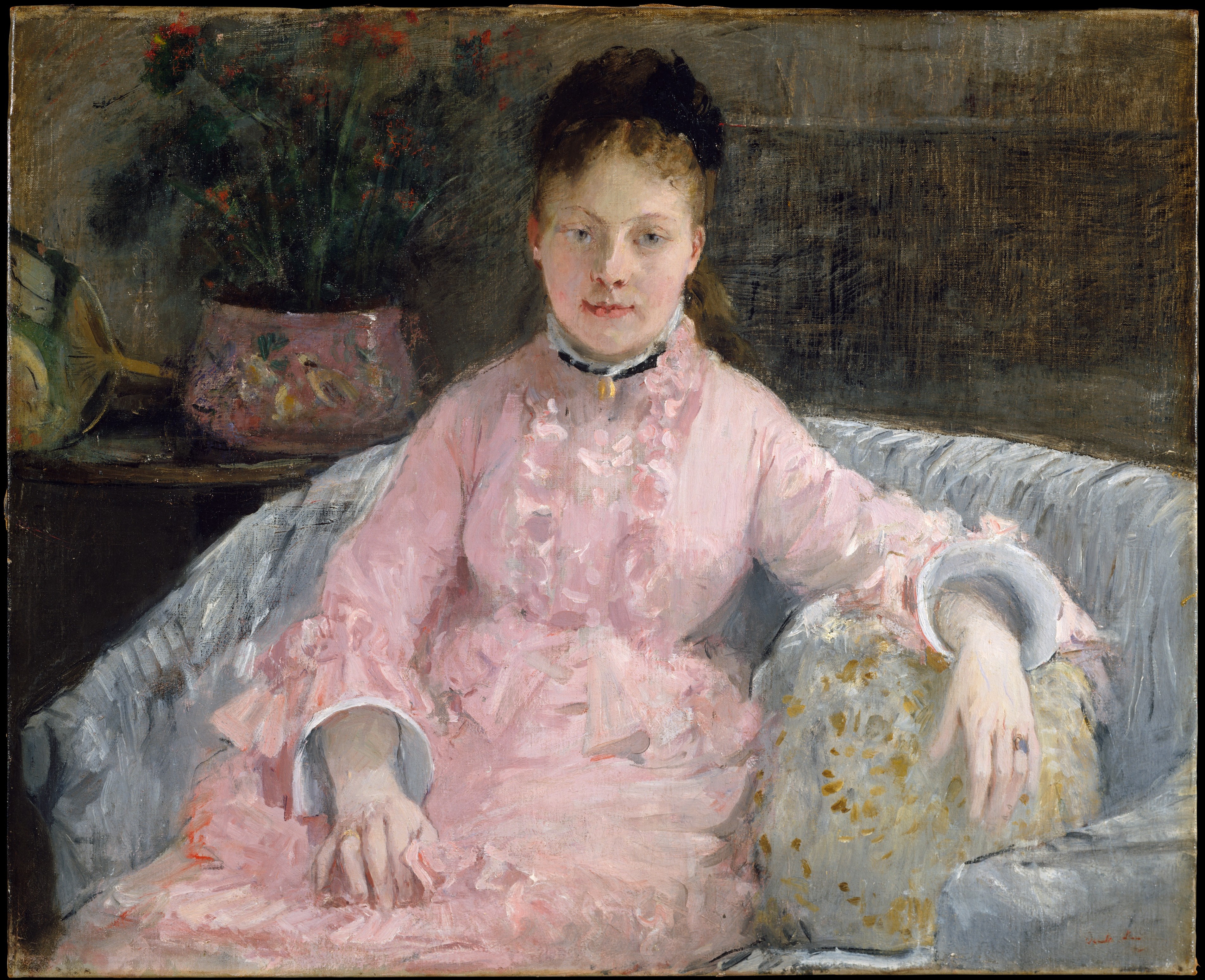 The Pink Dress by Berthe Morisot