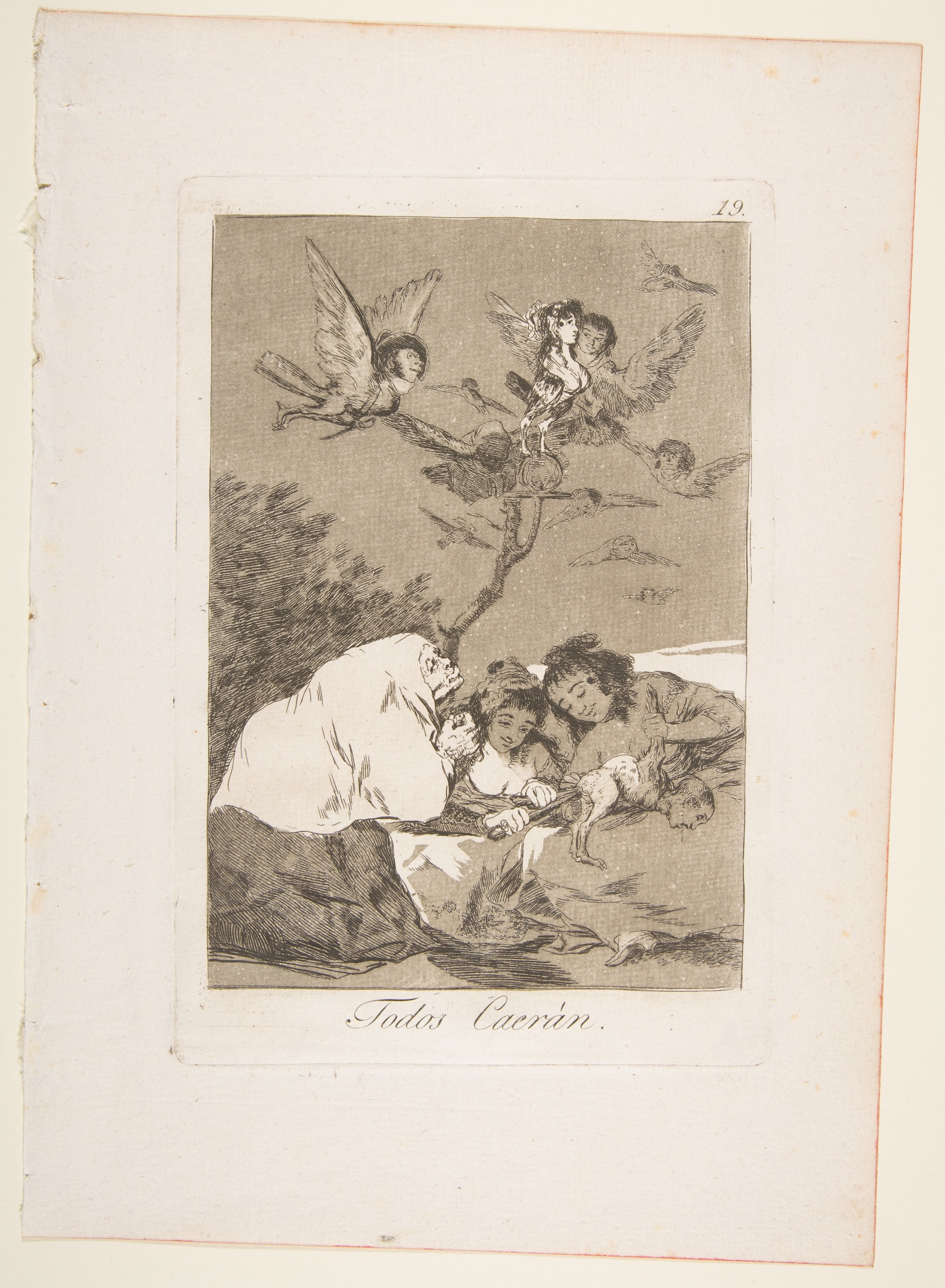 Plate 19 from "Los Caprichos": All will fall (Todos Caerán) by Goya (Francisco de Goya y Lucientes)